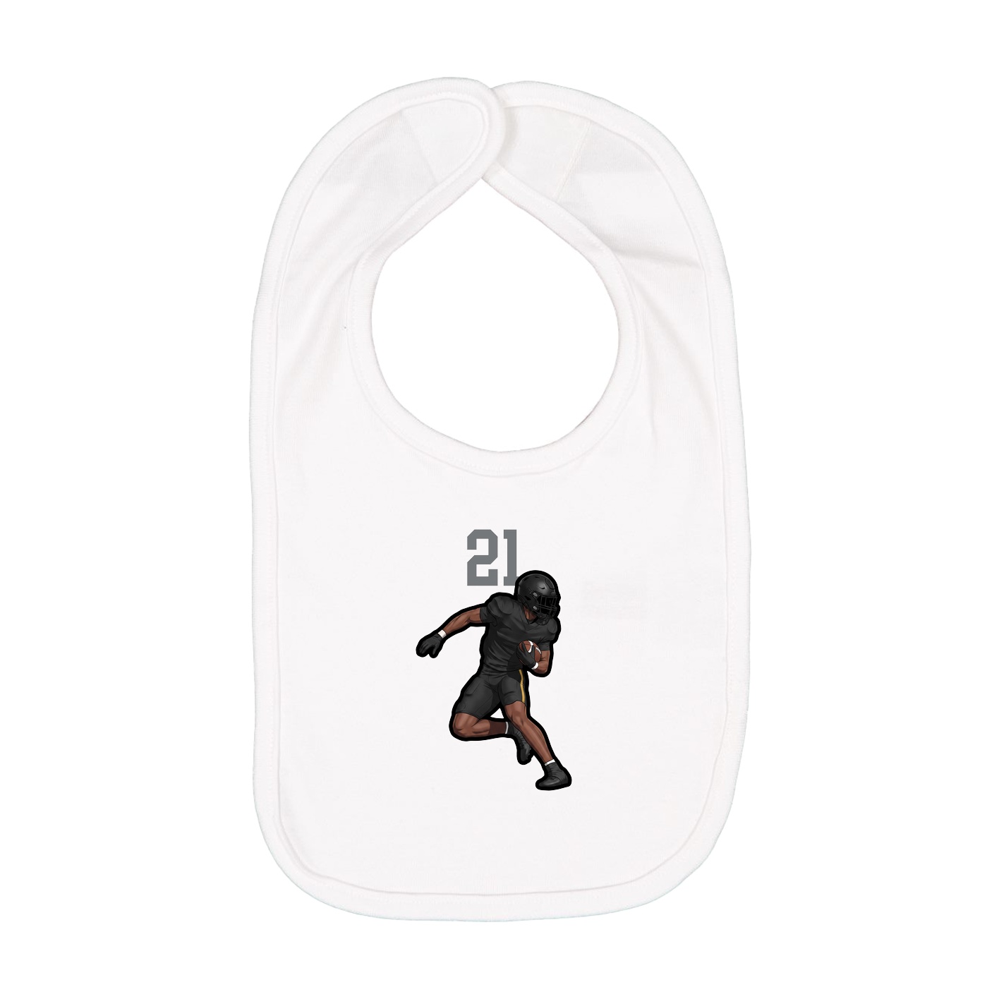 Infant Bib — Number Top in White