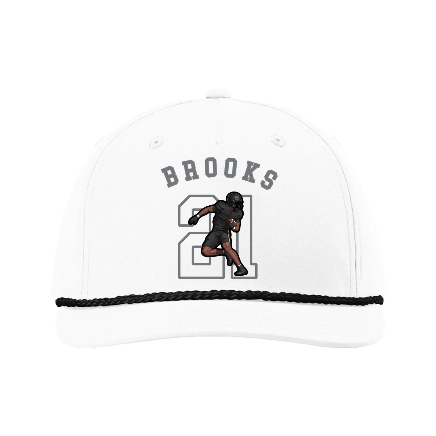 Five-Panel Classic Rope Cap — Shirsey Arch in White