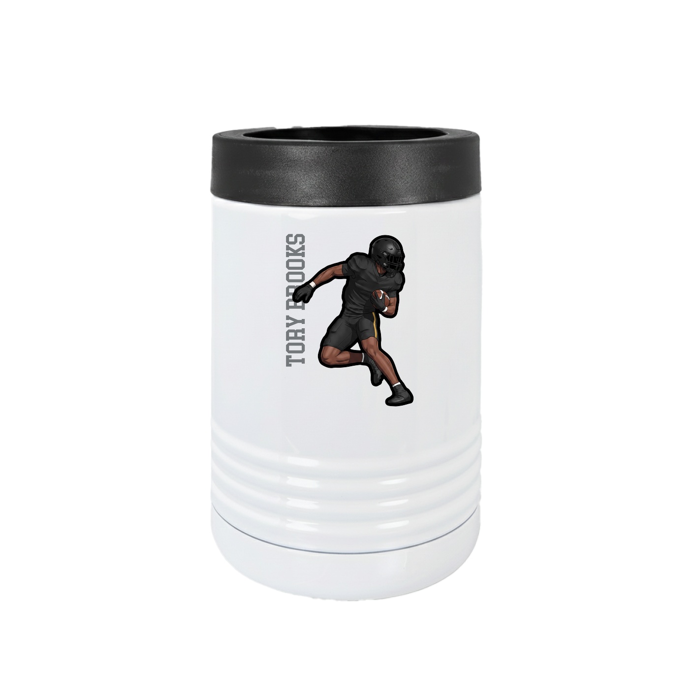Beverage Holder — Name Vertical in White