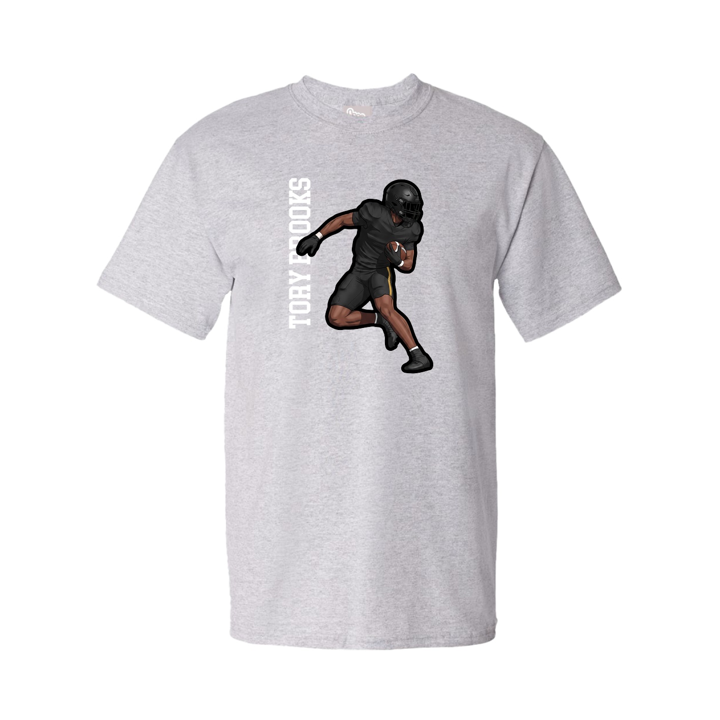 Youth Tee — Name Vertical in Grey