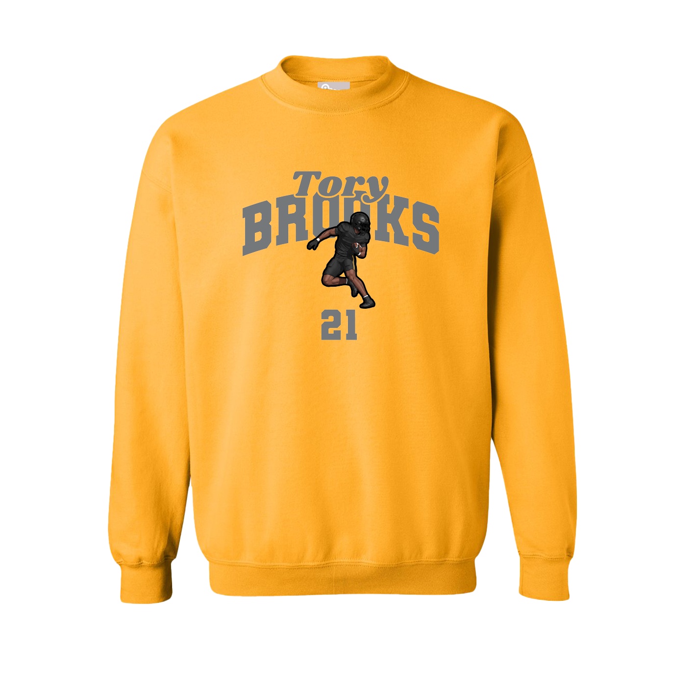 Fleece Crew — Signature Arch in Gold