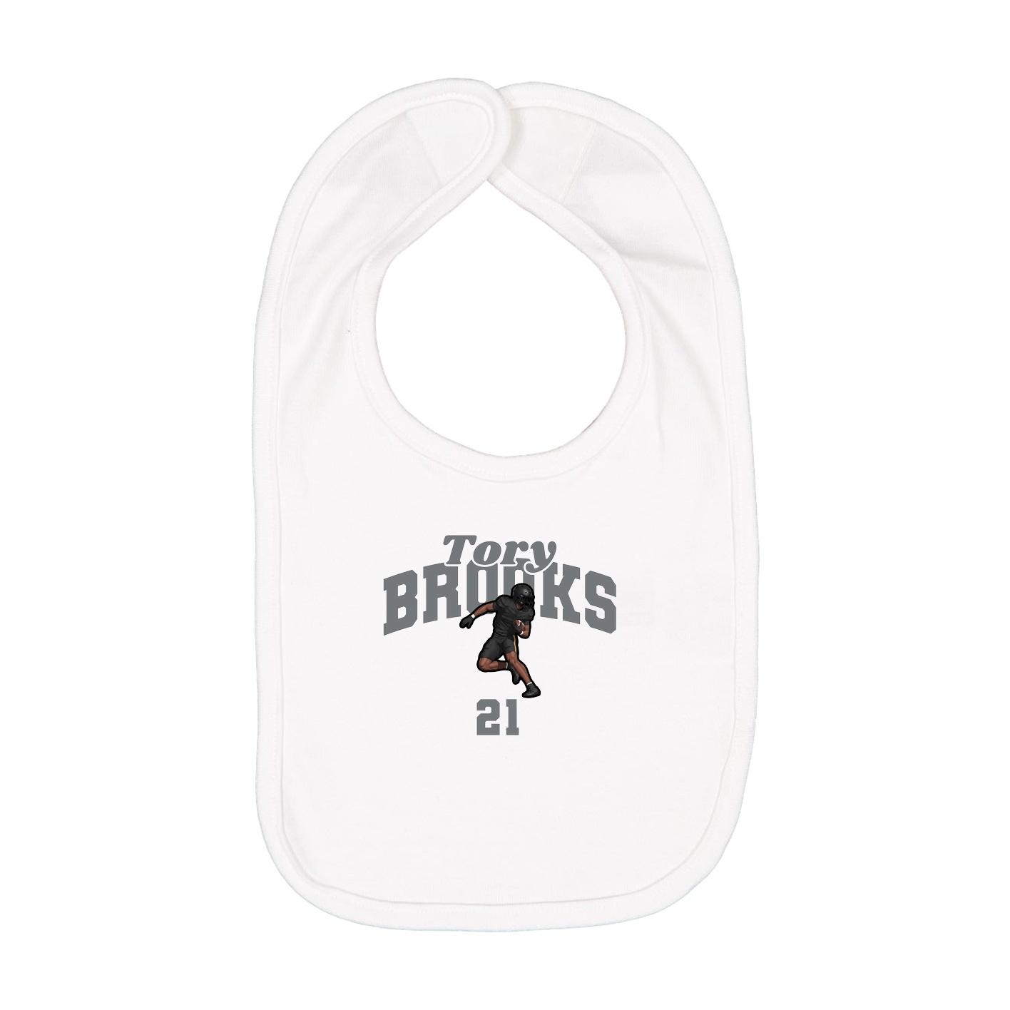 Infant Bib — Signature Arch in White