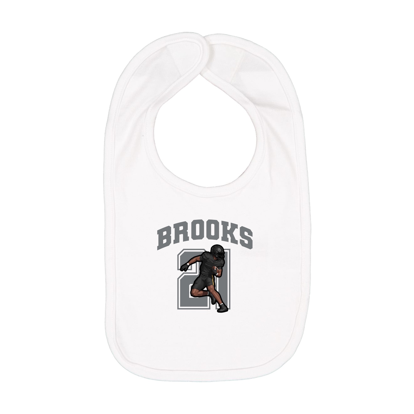 Infant Bib — Number in White