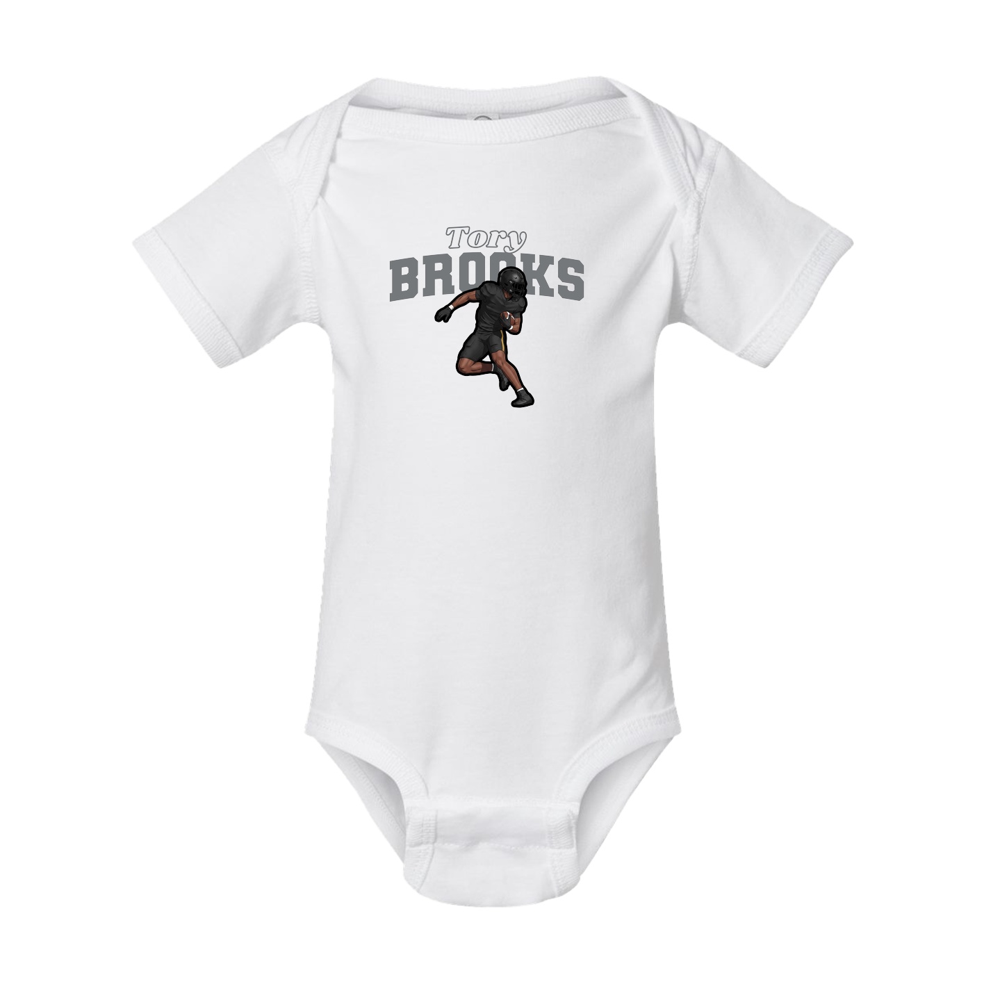 Baby Onesie — Name Arch in White