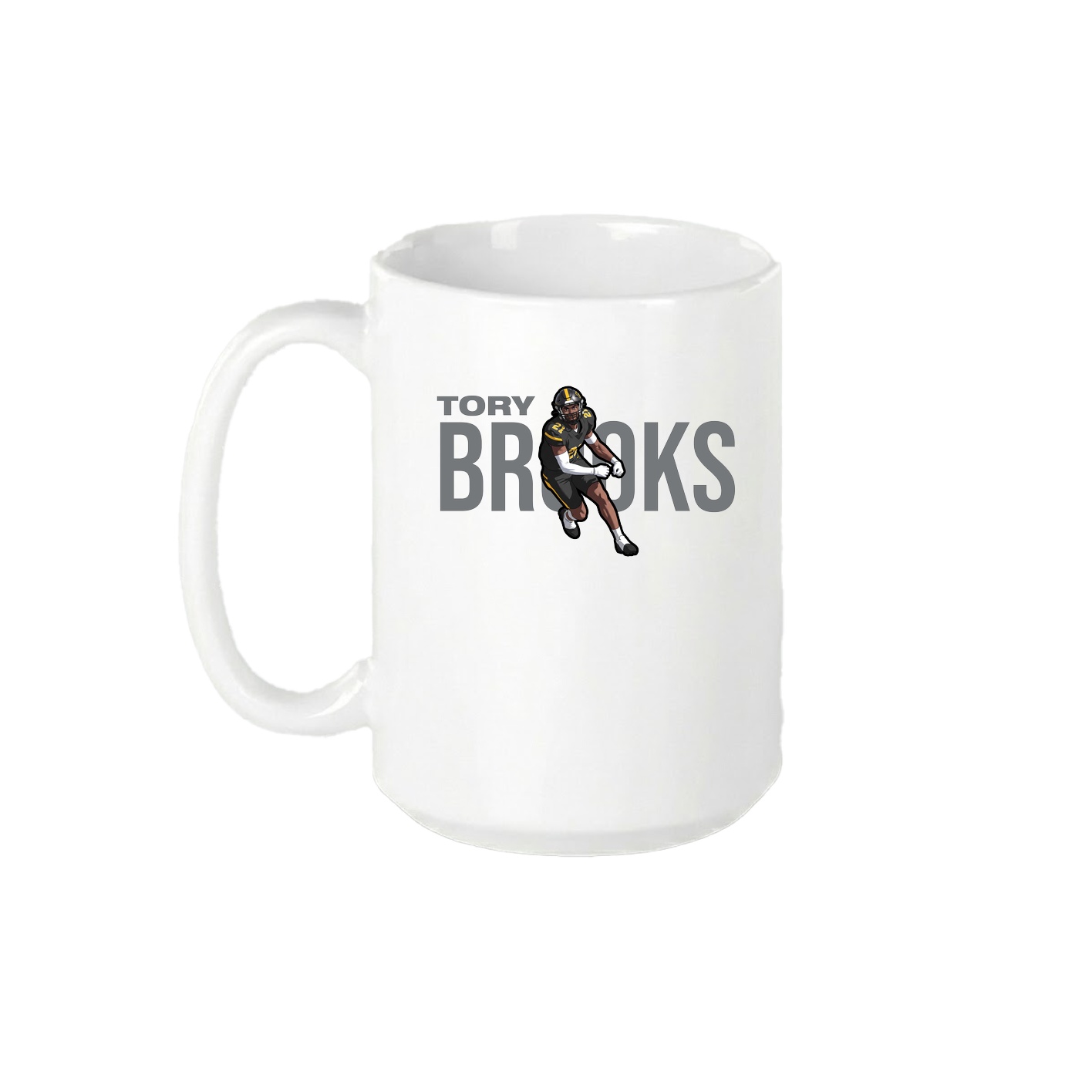 15oz Coffee Mug — Player Name in White