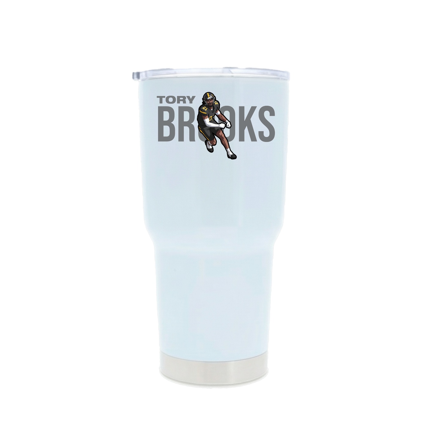 30oz Stainless Steel Tumbler — Player Name in White