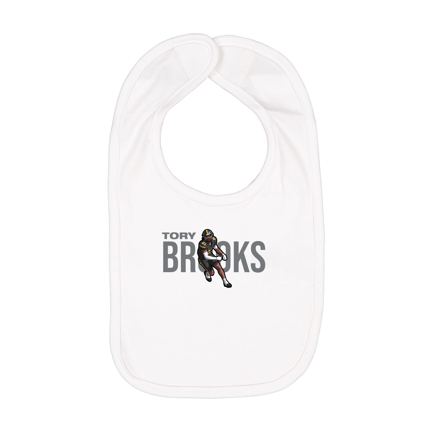 Infant Bib — Player Name in White