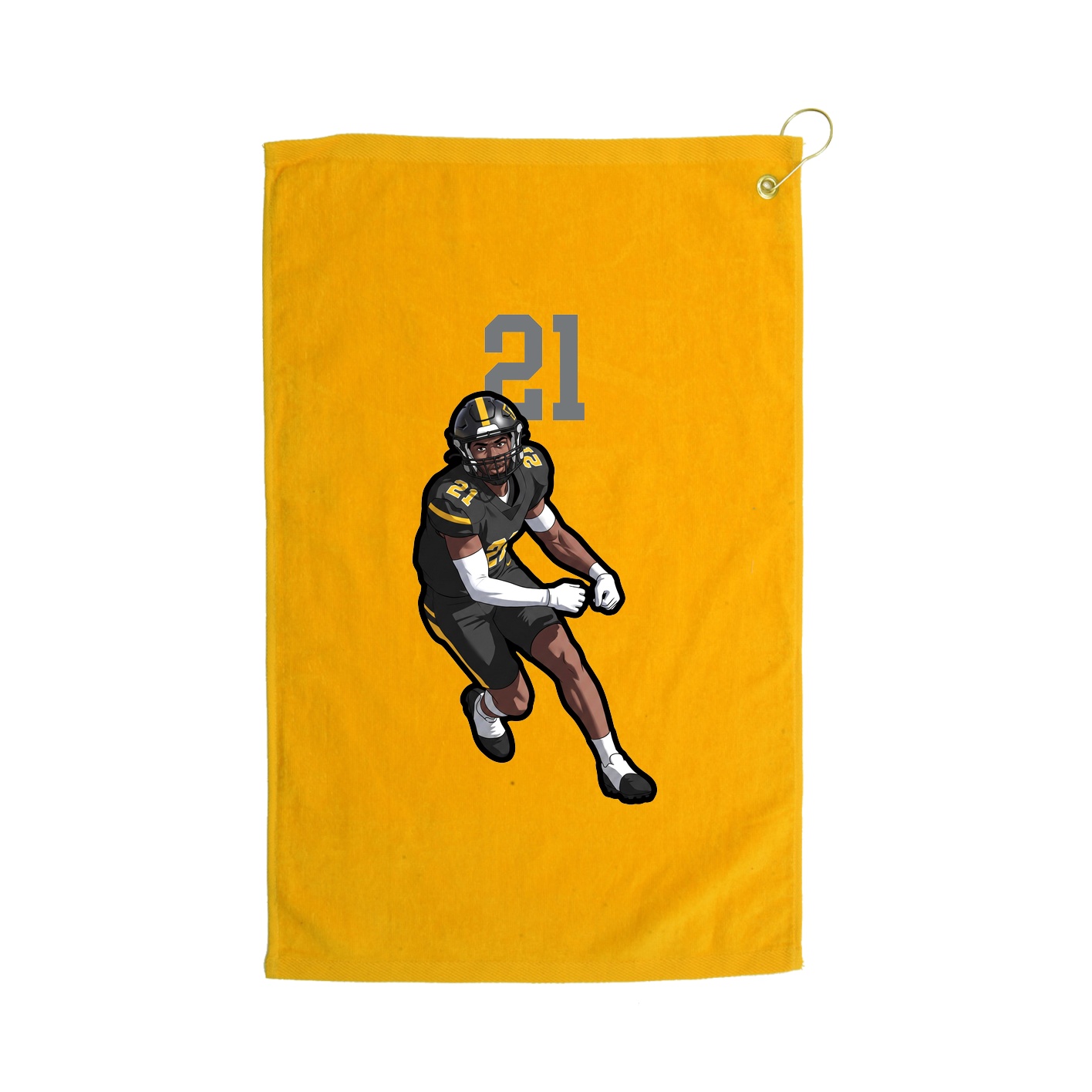 Golf Towel — Number Top in Gold