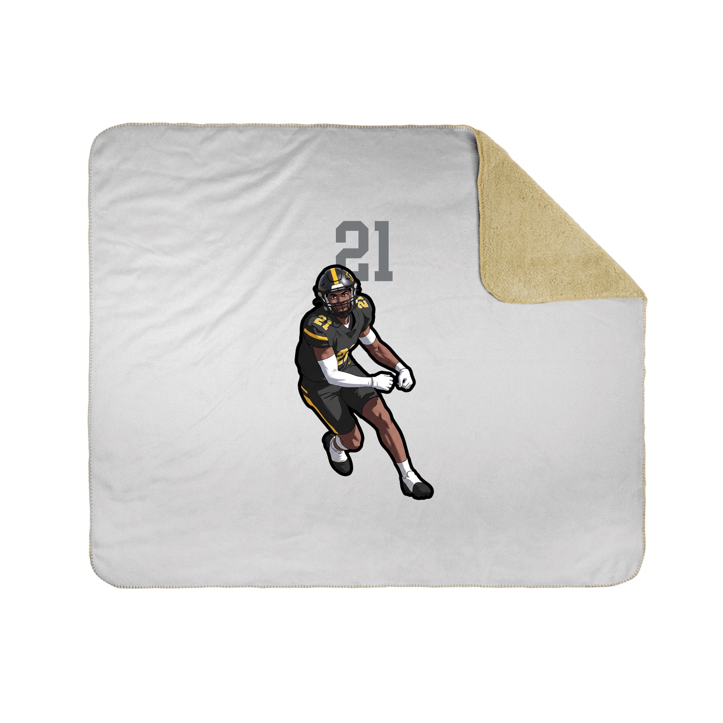Throw Blanket — Number Top in White