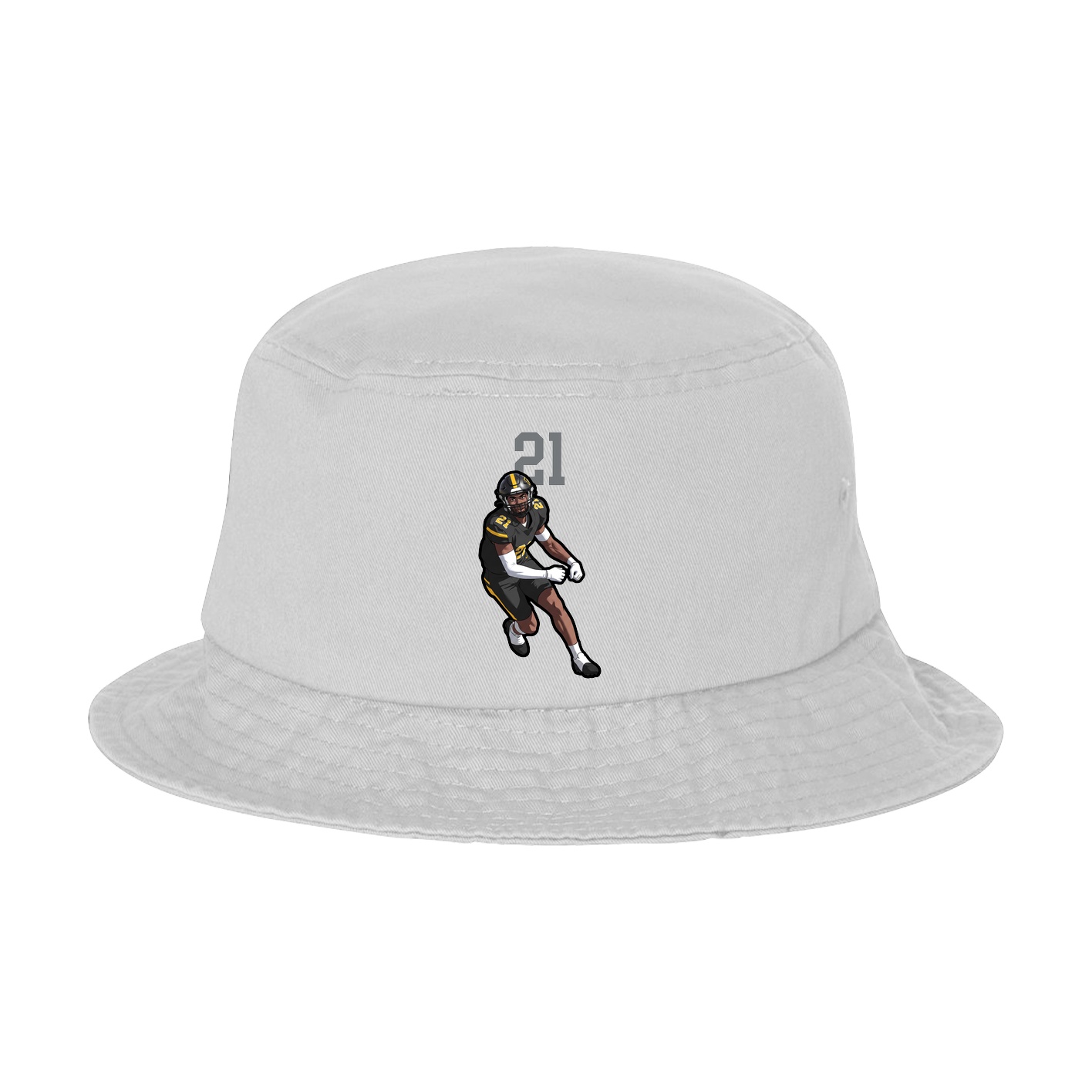 Bucket Cap — Number Top in White