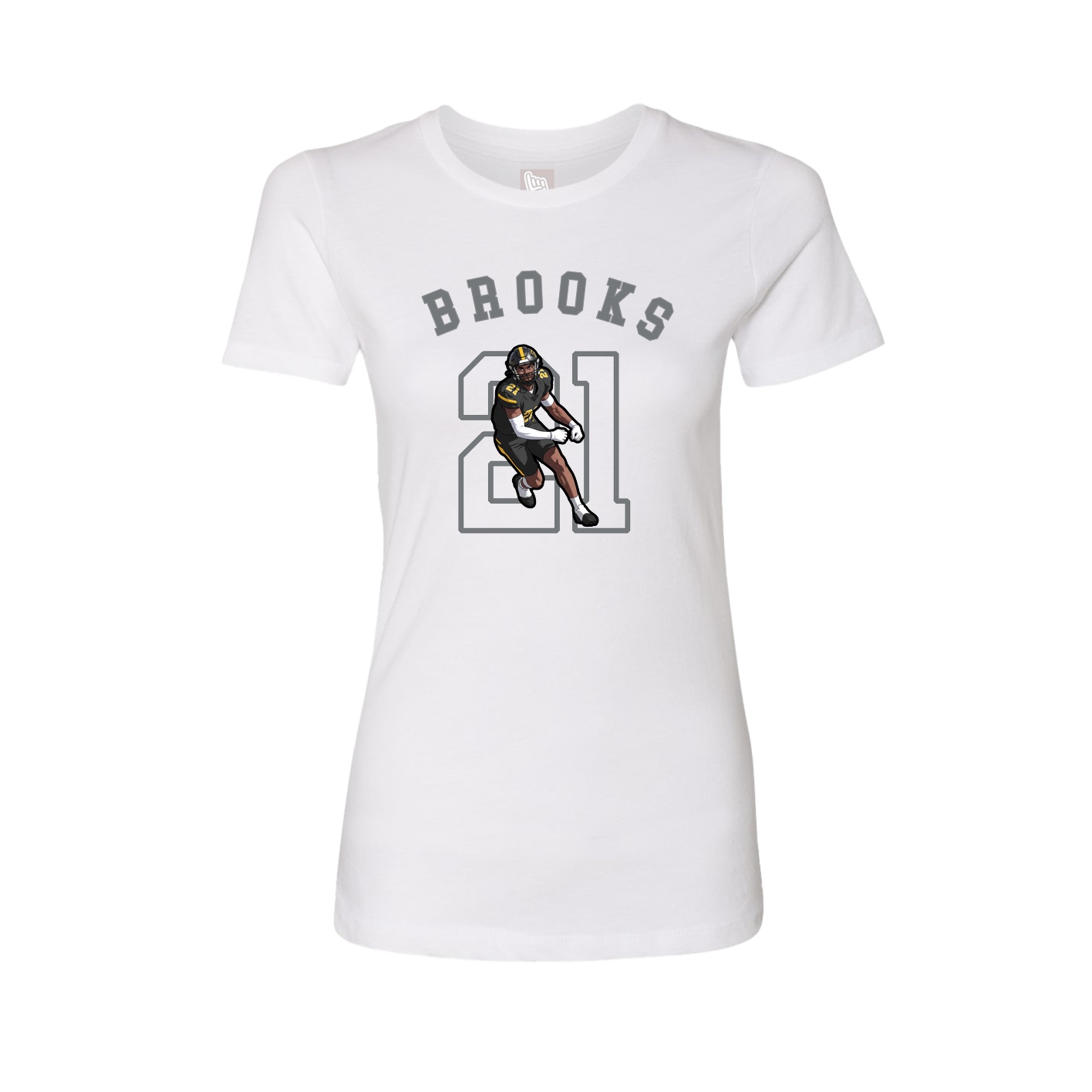 Fitted Women's Tee — Shirsey Arch in White