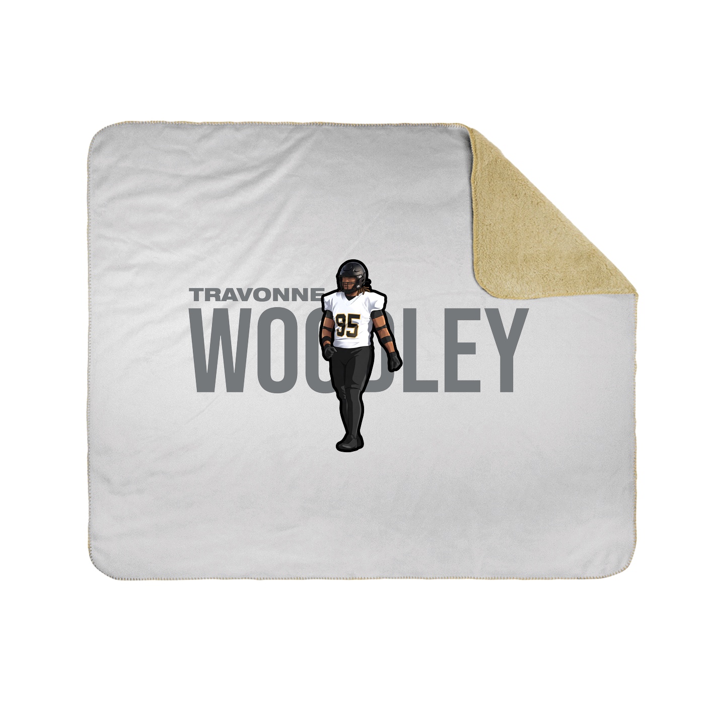 Throw Blanket — Player Name in White