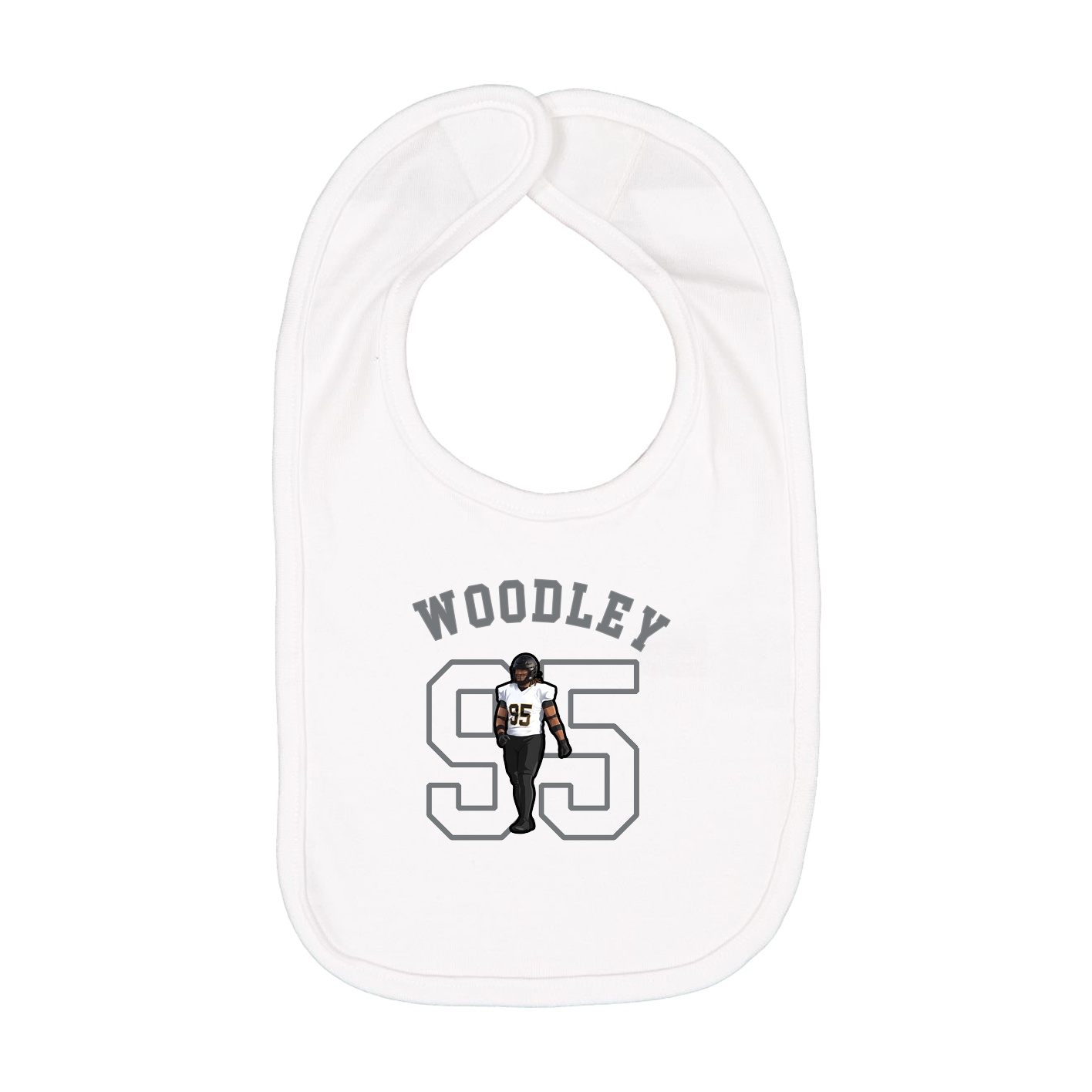 Infant Bib — Shirsey Arch in White