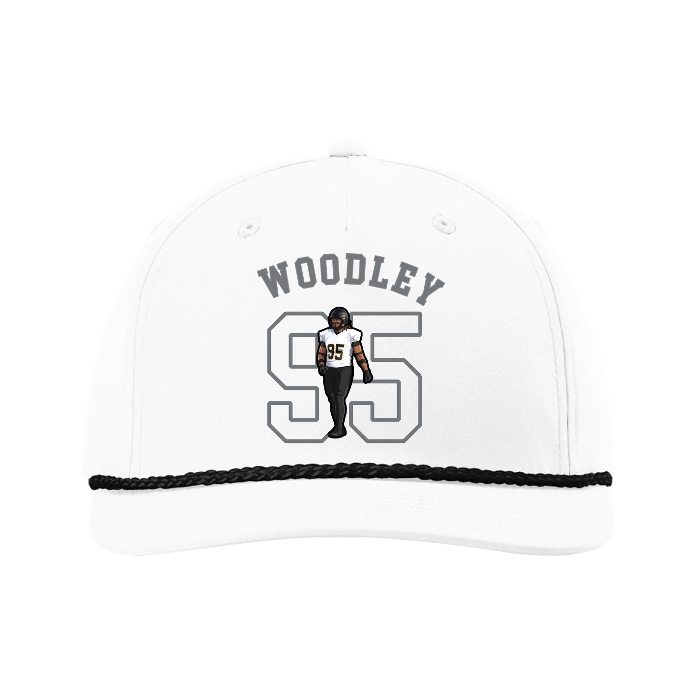 Five-Panel Classic Rope Cap — Shirsey Arch in White