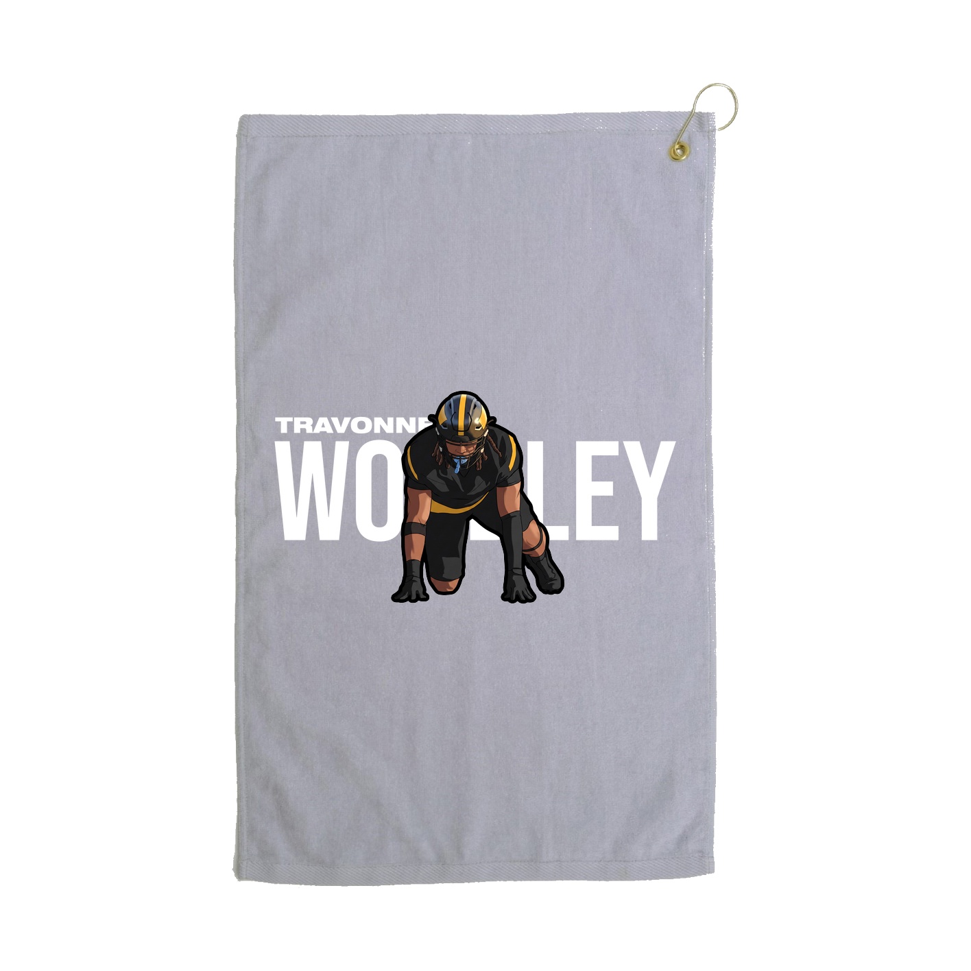 Golf Towel — Player Name in Grey