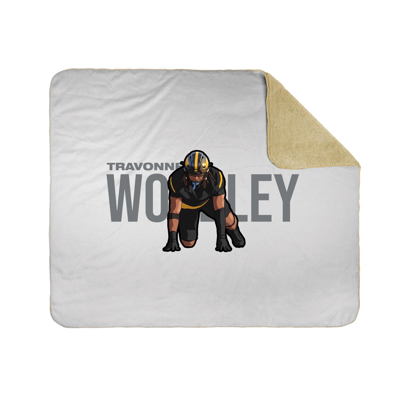 Throw Blanket — Player Name in White