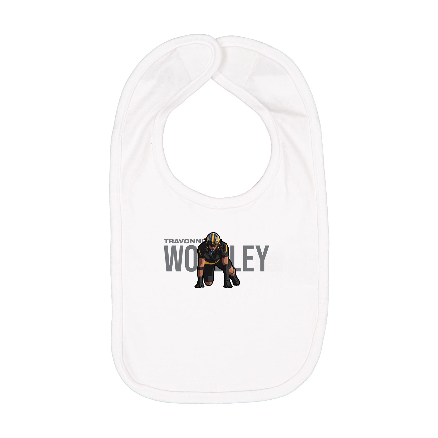 Infant Bib — Player Name in White