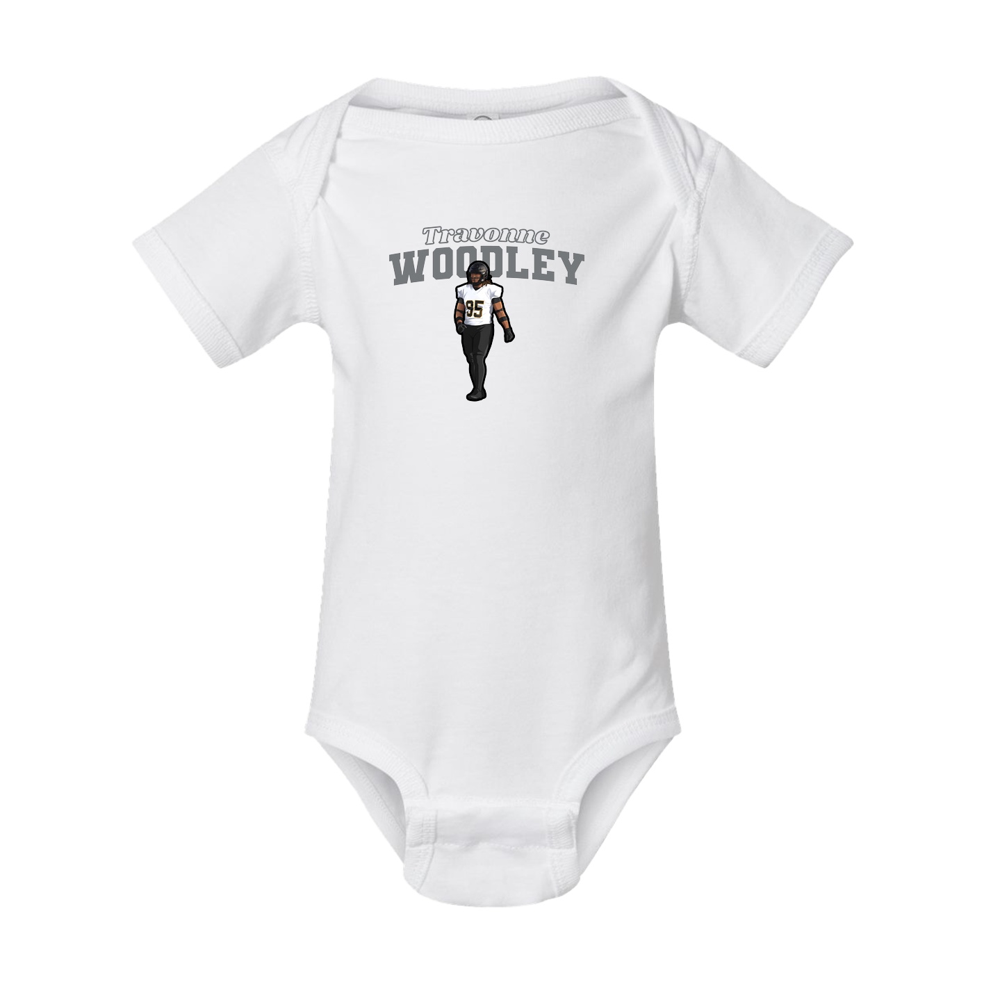 Baby Onesie — Name Arch in White
