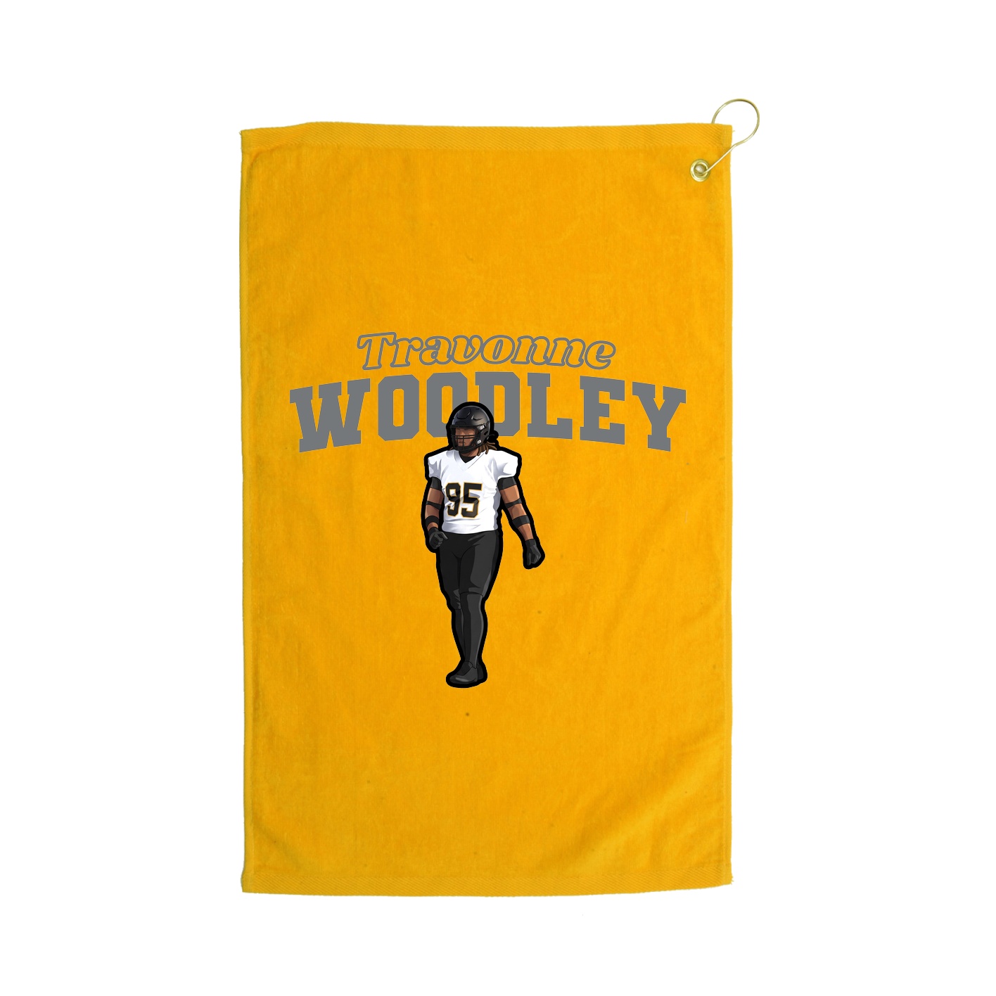 Golf Towel — Name Arch in Gold