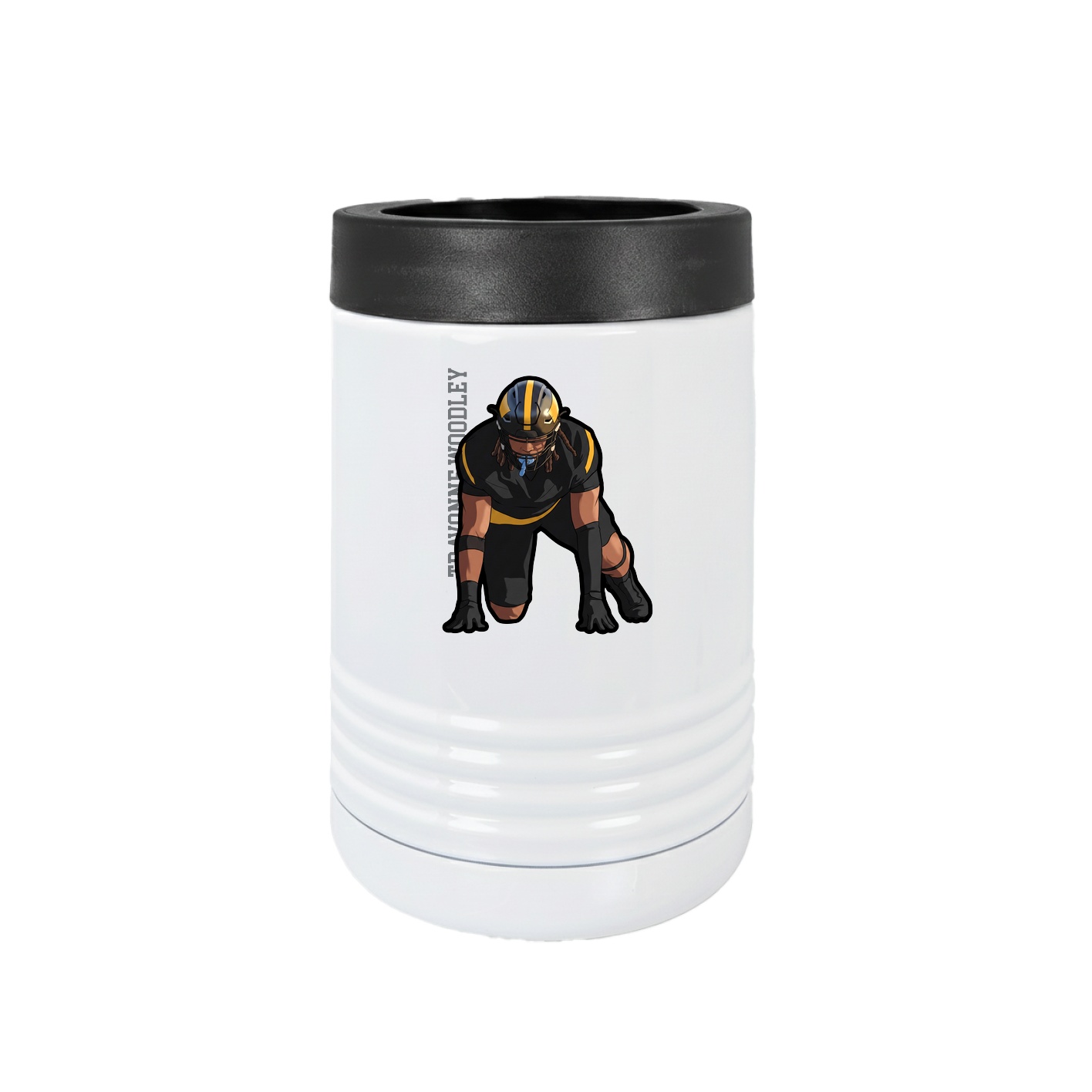 Beverage Holder — Name Vertical in White