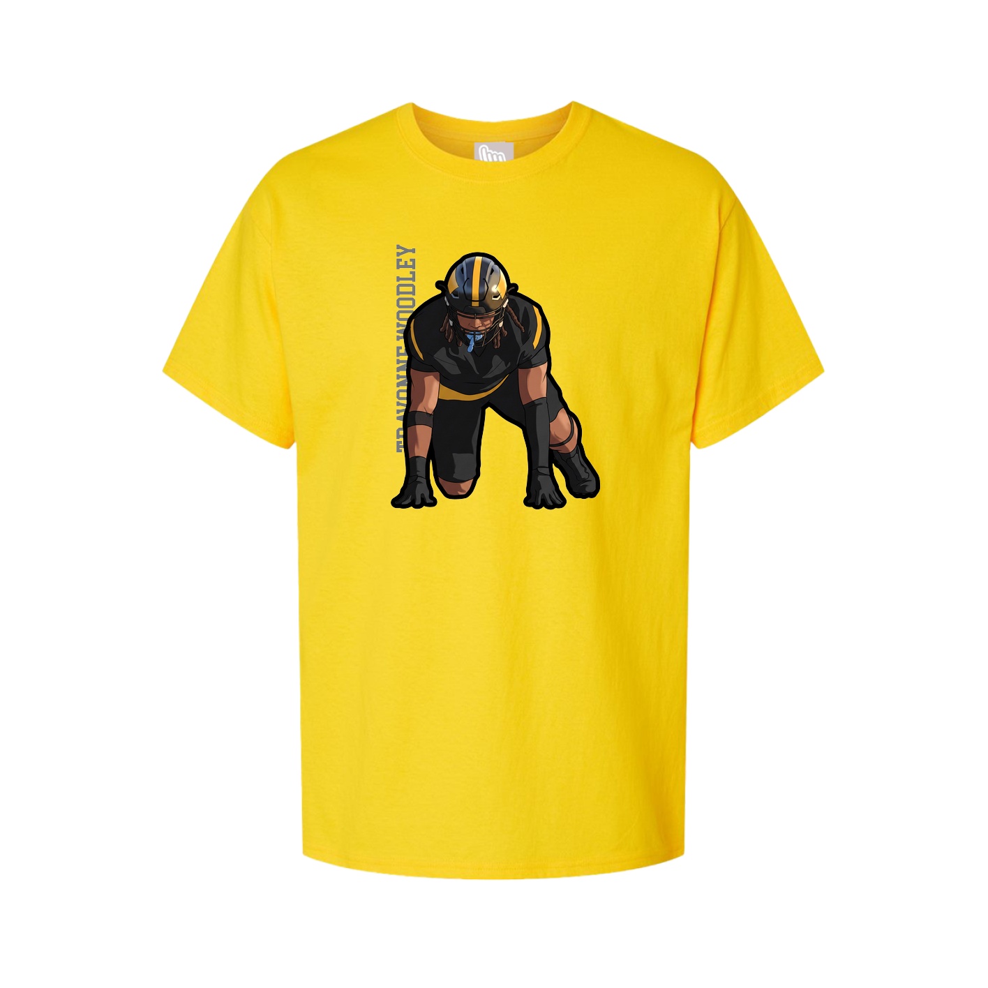 Tee — Name Vertical in Gold