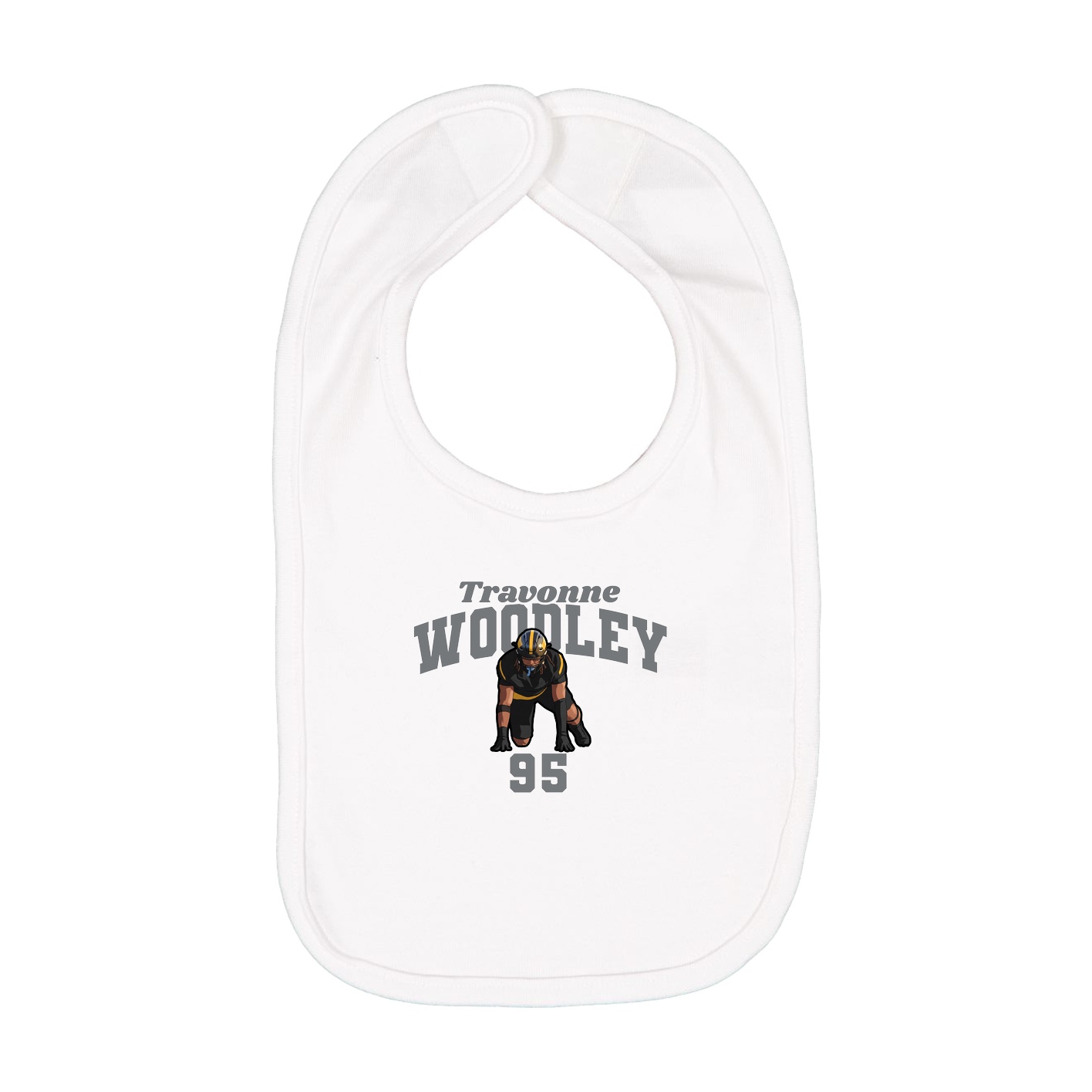 Infant Bib — Signature Arch in White