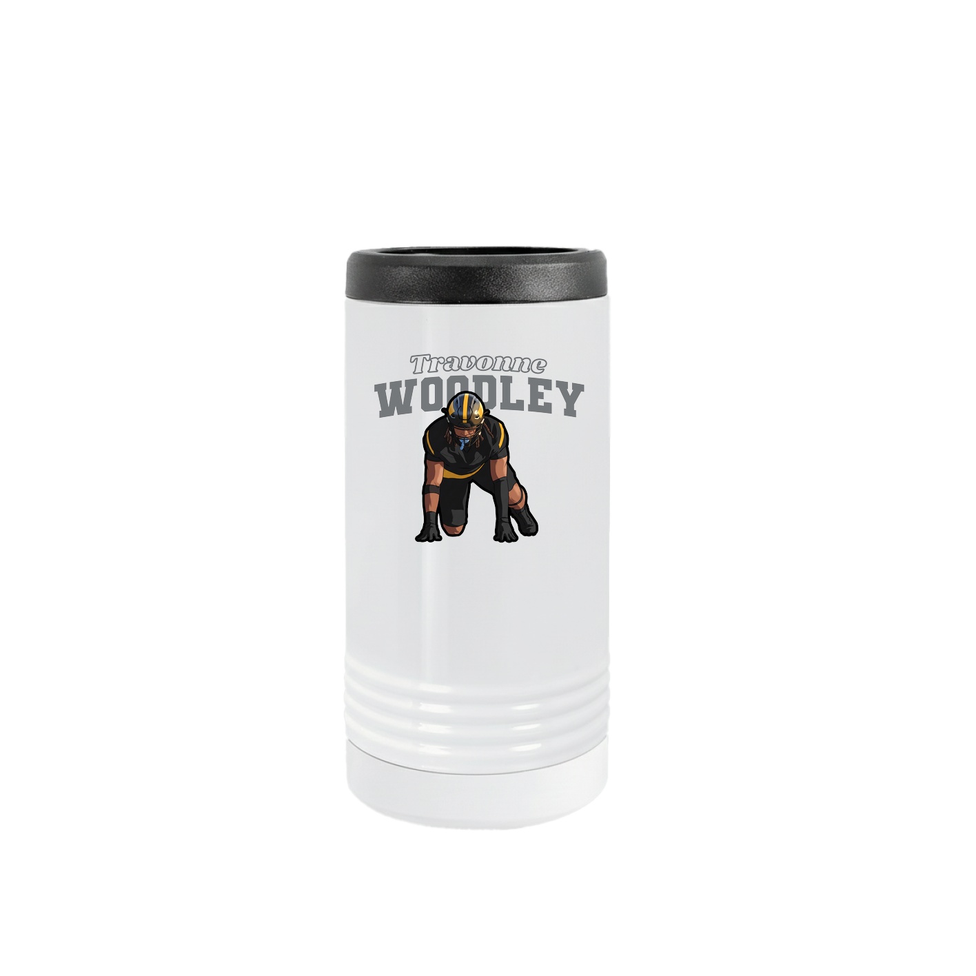 Slim Beverage Holder — Name Arch in White