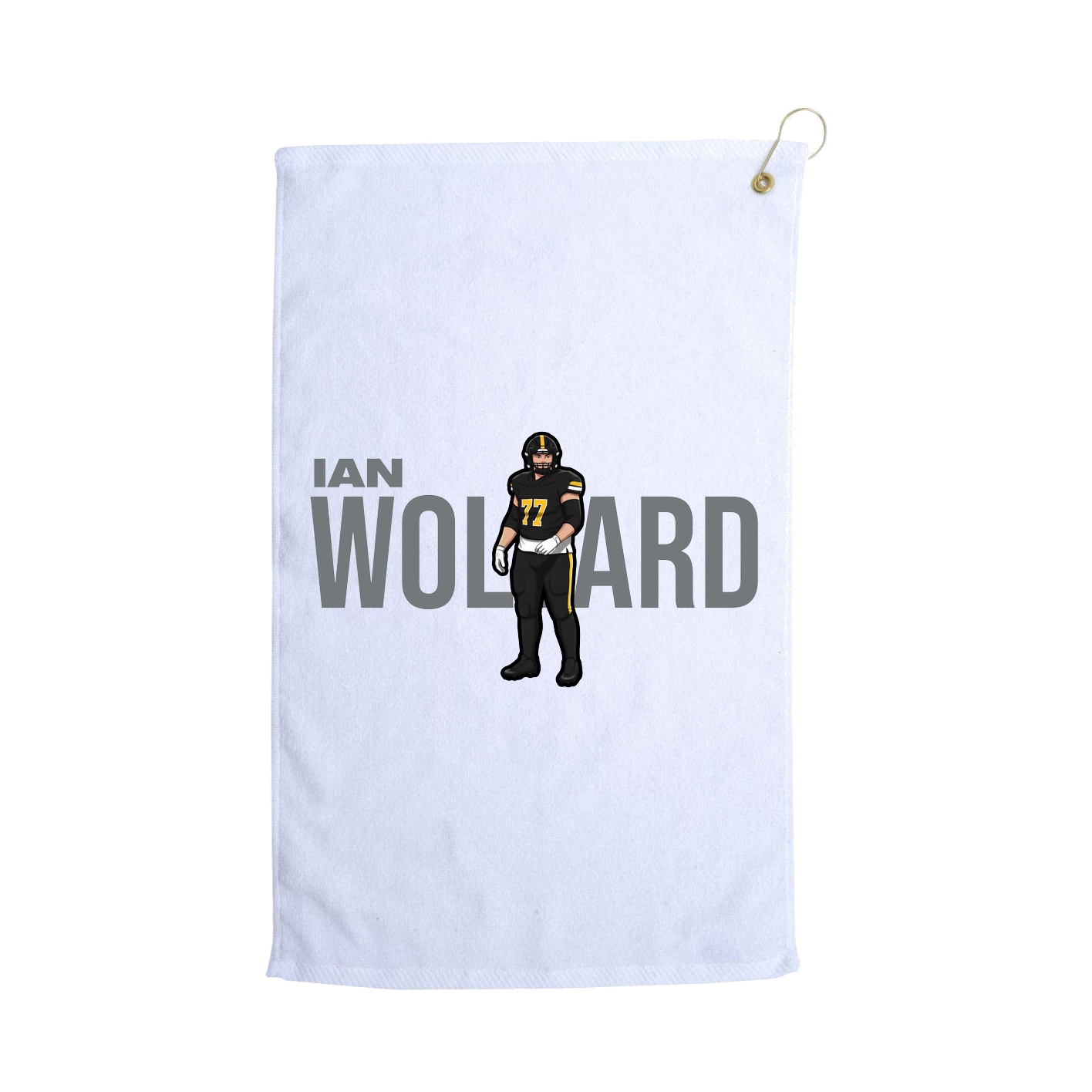 Golf Towel — Player Name in White