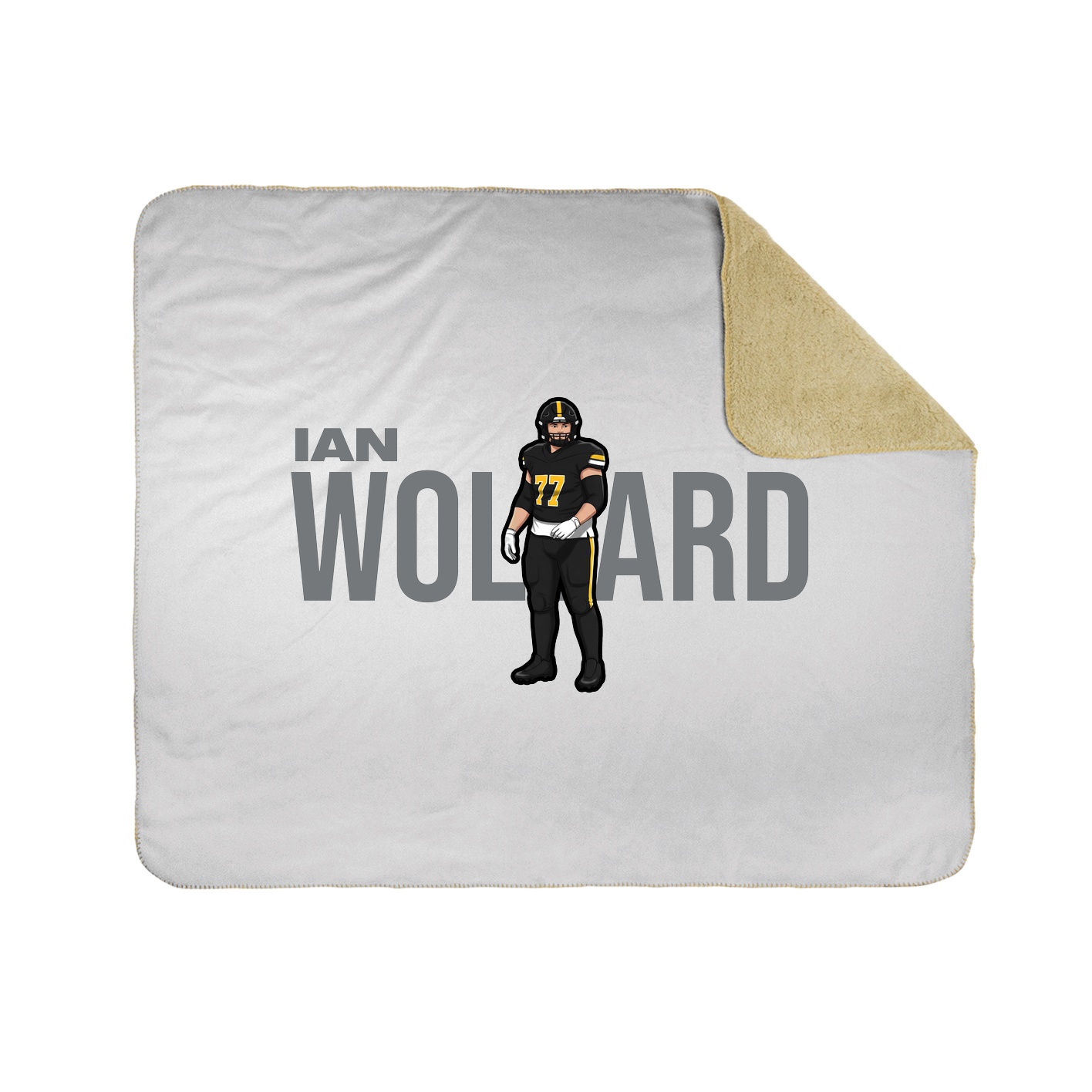 Throw Blanket — Player Name in White