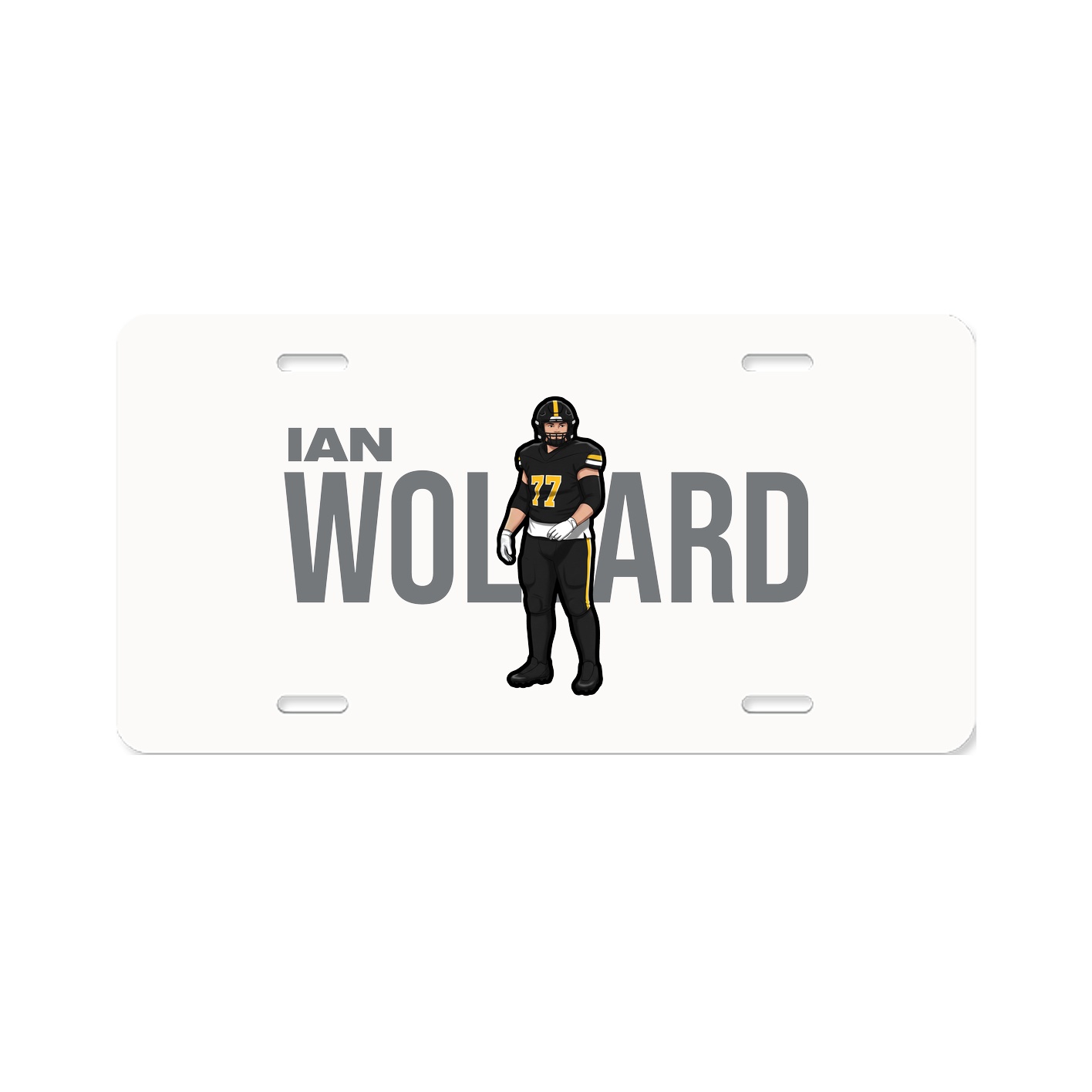 License Plate — Player Name in Classic
