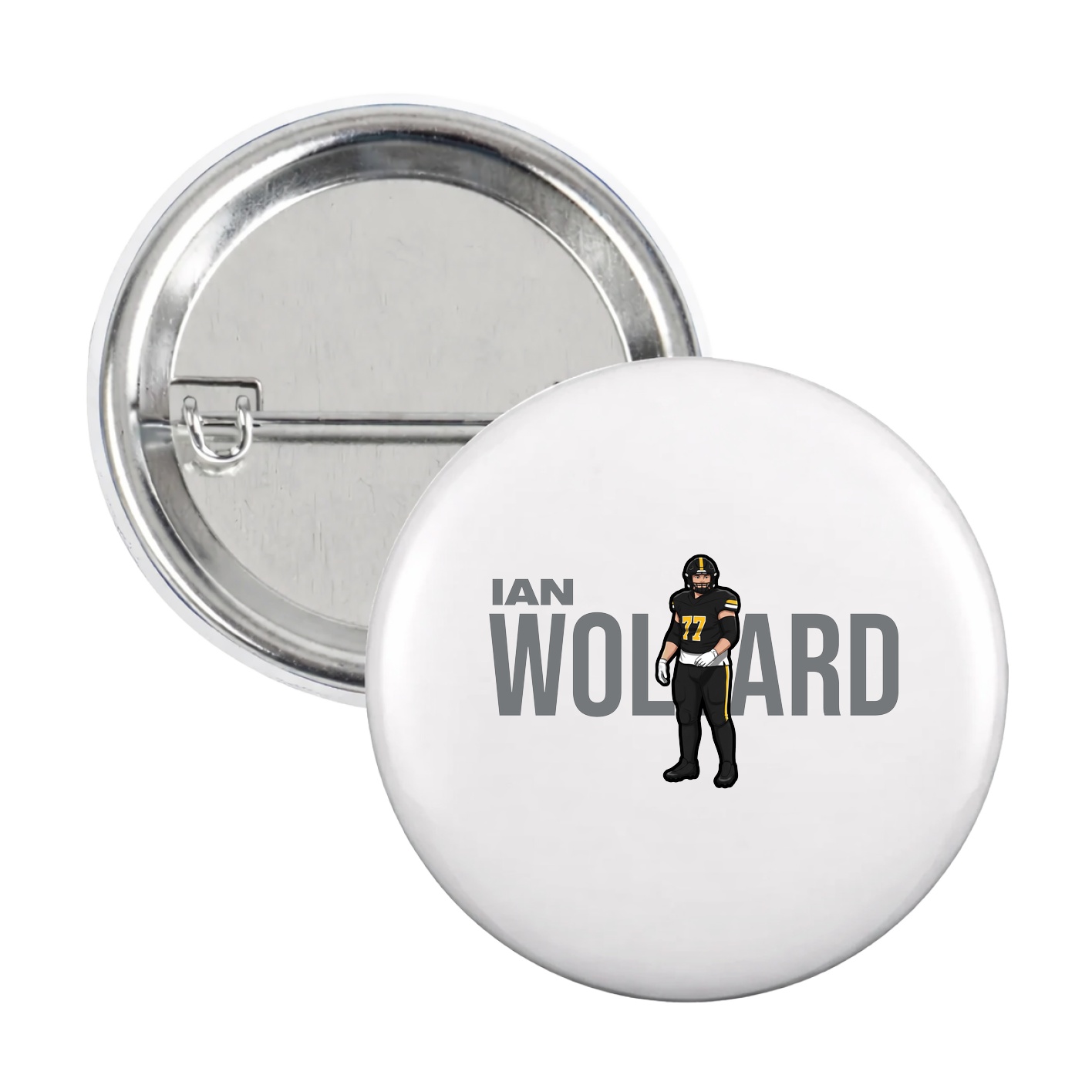 Game Day Button — Player Name in White
