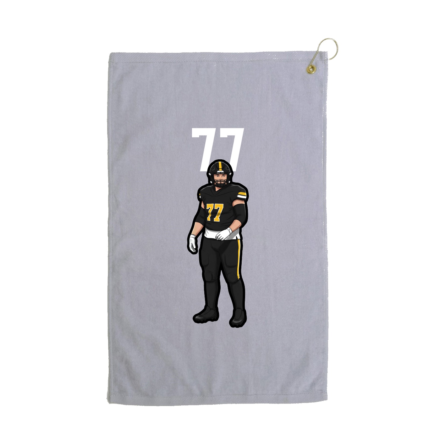 Golf Towel — Number Top in Grey