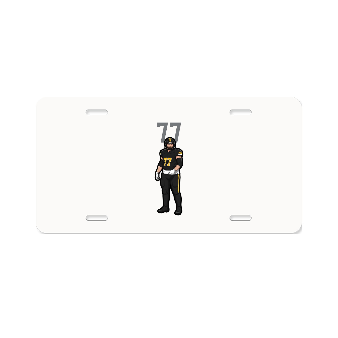 License Plate — Number Top in Classic