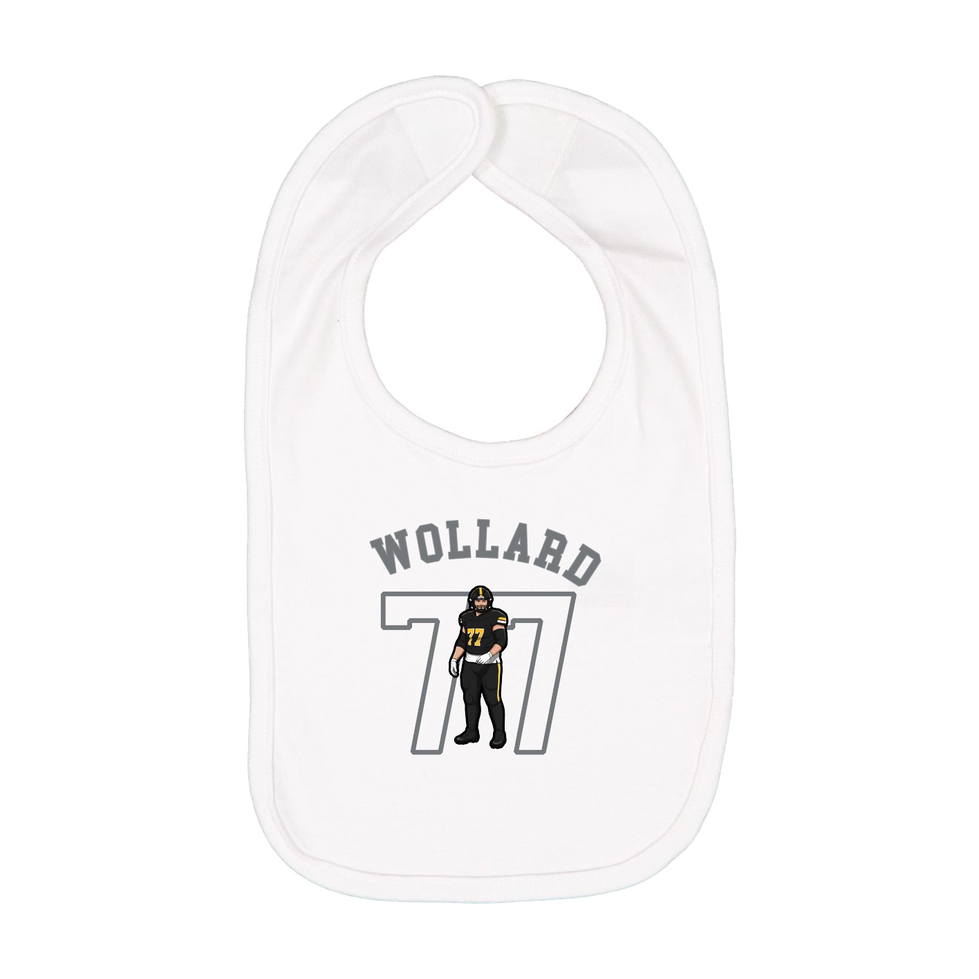 Infant Bib — Shirsey Arch in White
