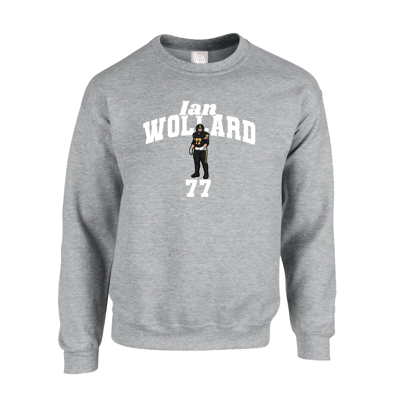 Fleece Crew — Signature Arch in Grey