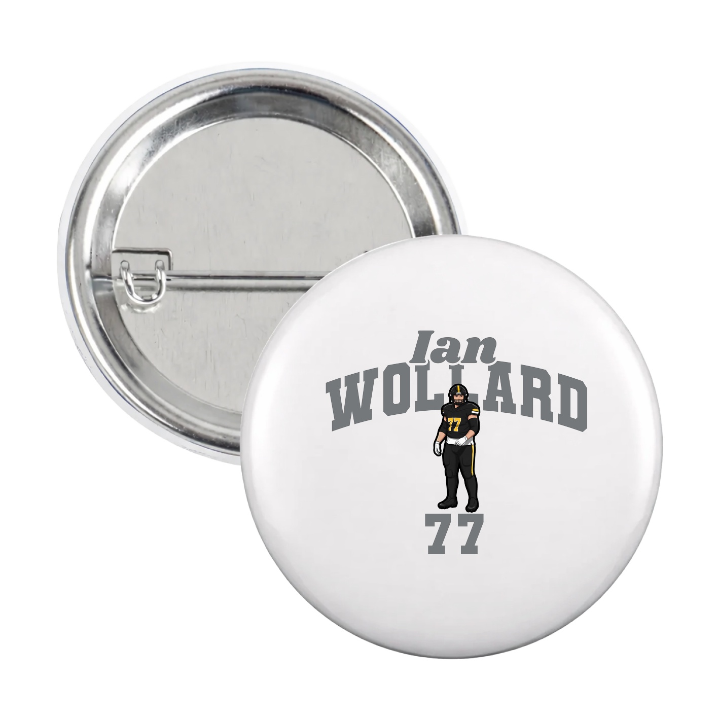 Game Day Button — Signature Arch in White