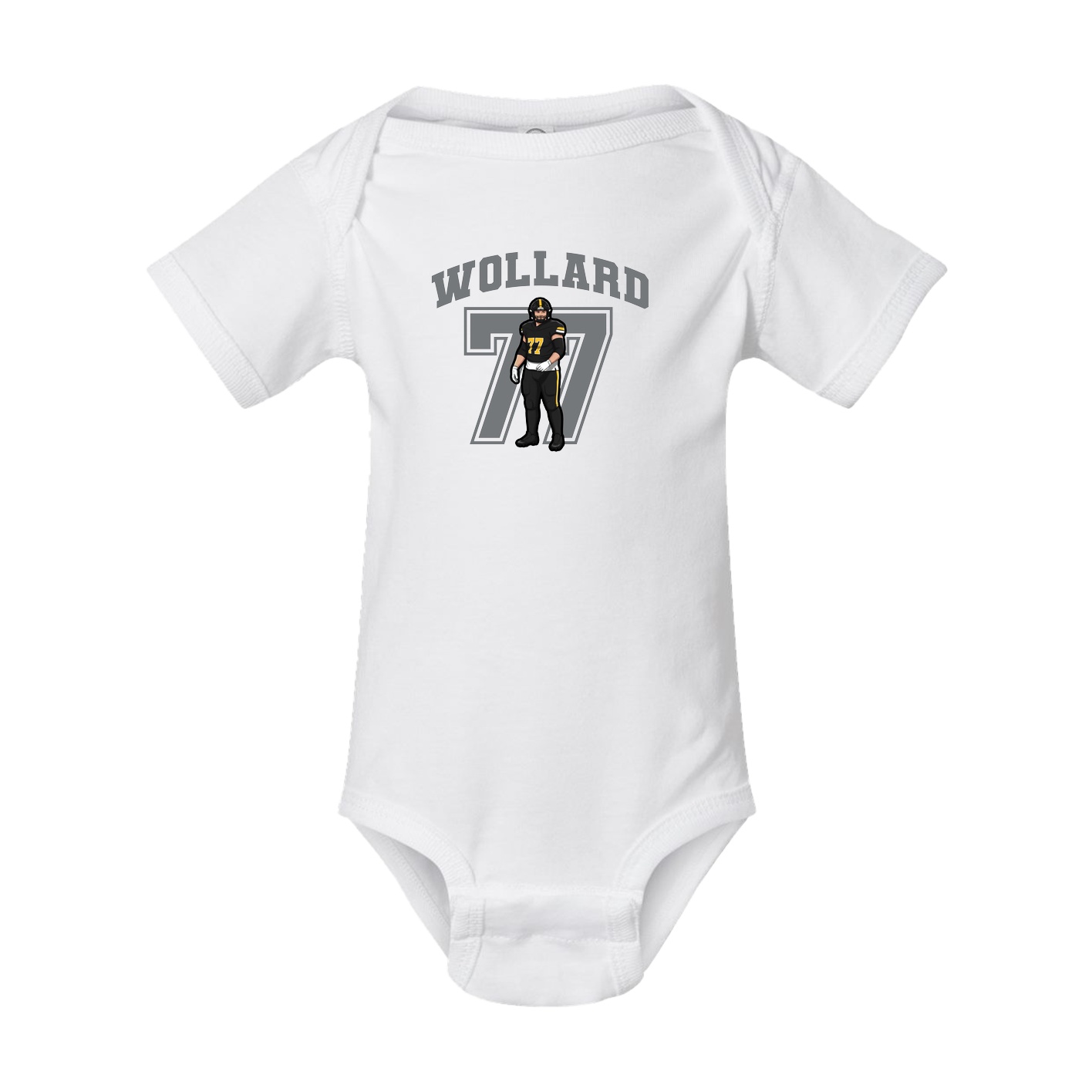 Baby Onesie — Number in White