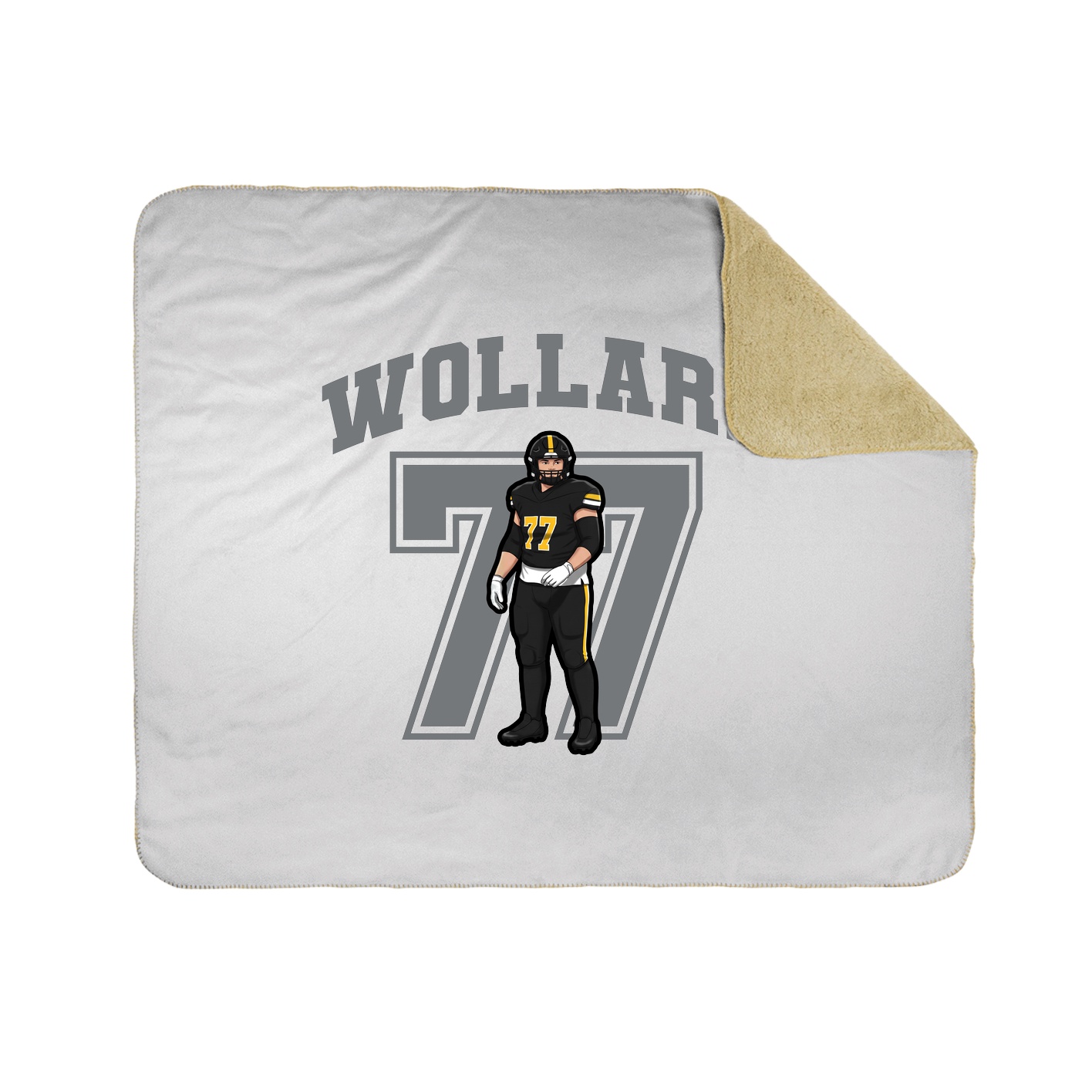 Throw Blanket — Number in White