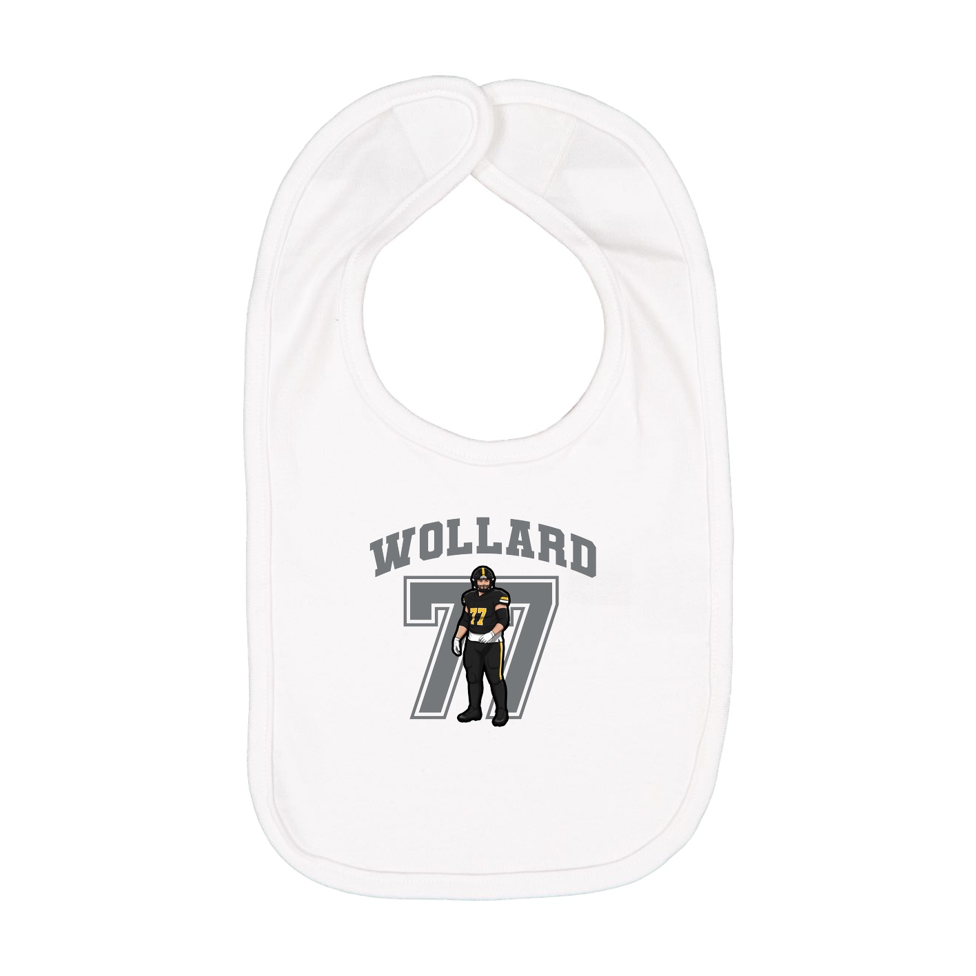 Infant Bib — Number in White