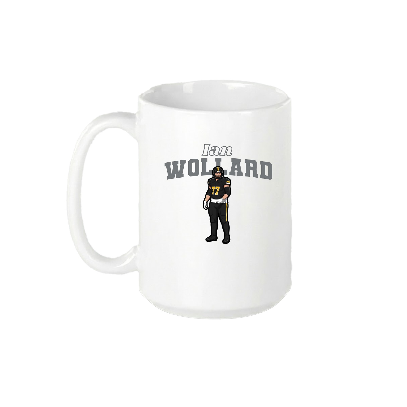 15oz Coffee Mug — Name Arch in White