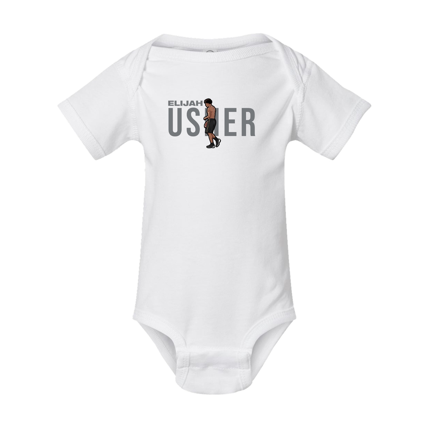 Baby Onesie — Player Name in White