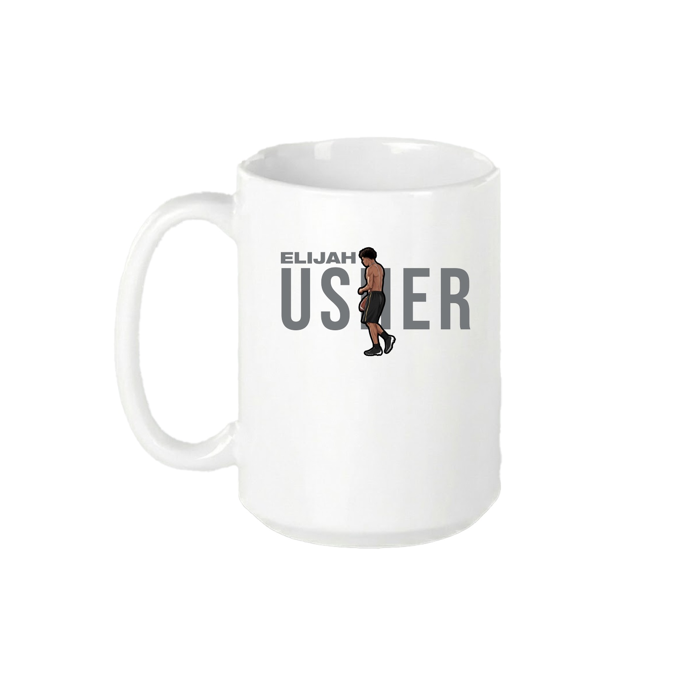 15oz Coffee Mug — Player Name in White