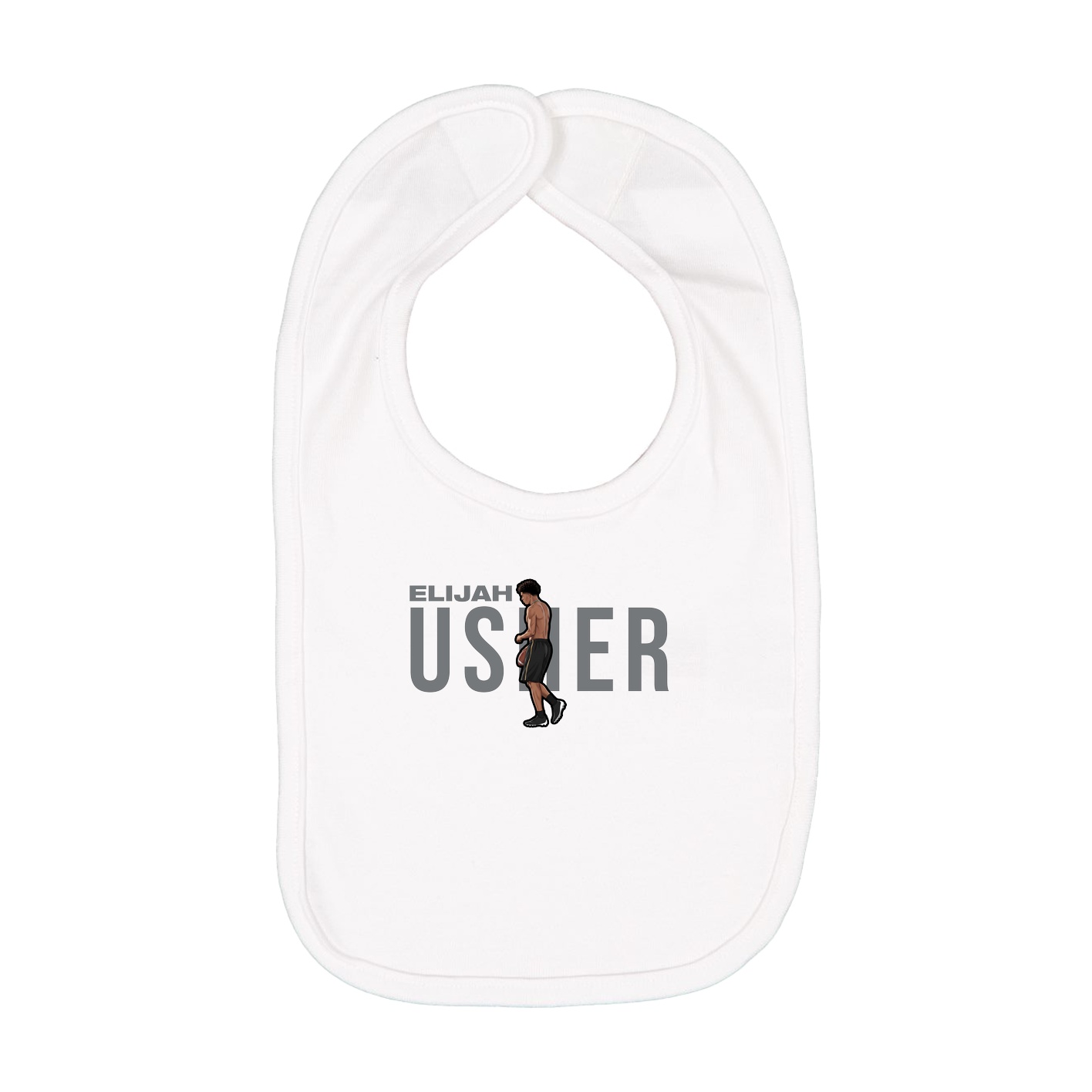 Infant Bib — Player Name in White