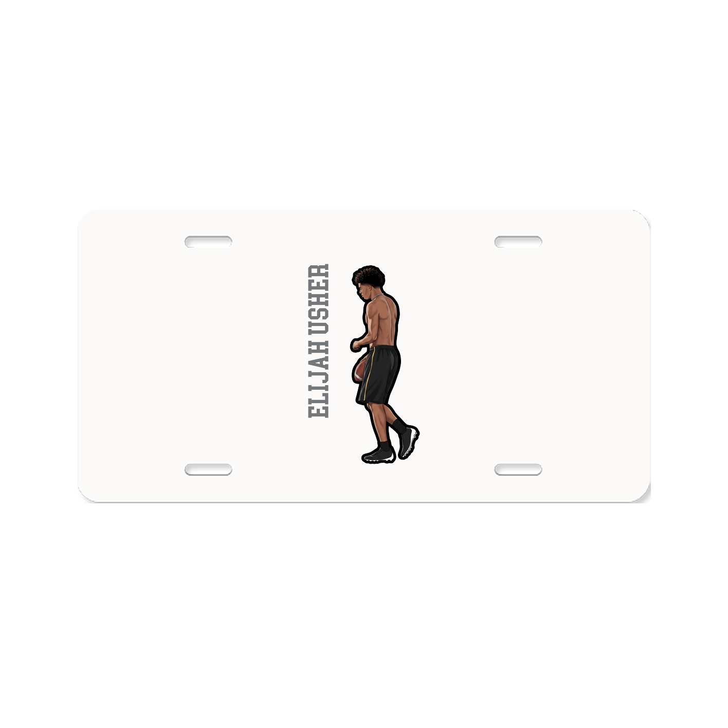 License Plate — Name Vertical in Classic