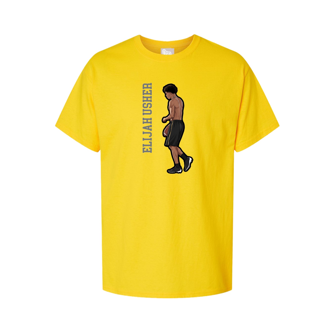 Youth Tee — Name Vertical in Gold