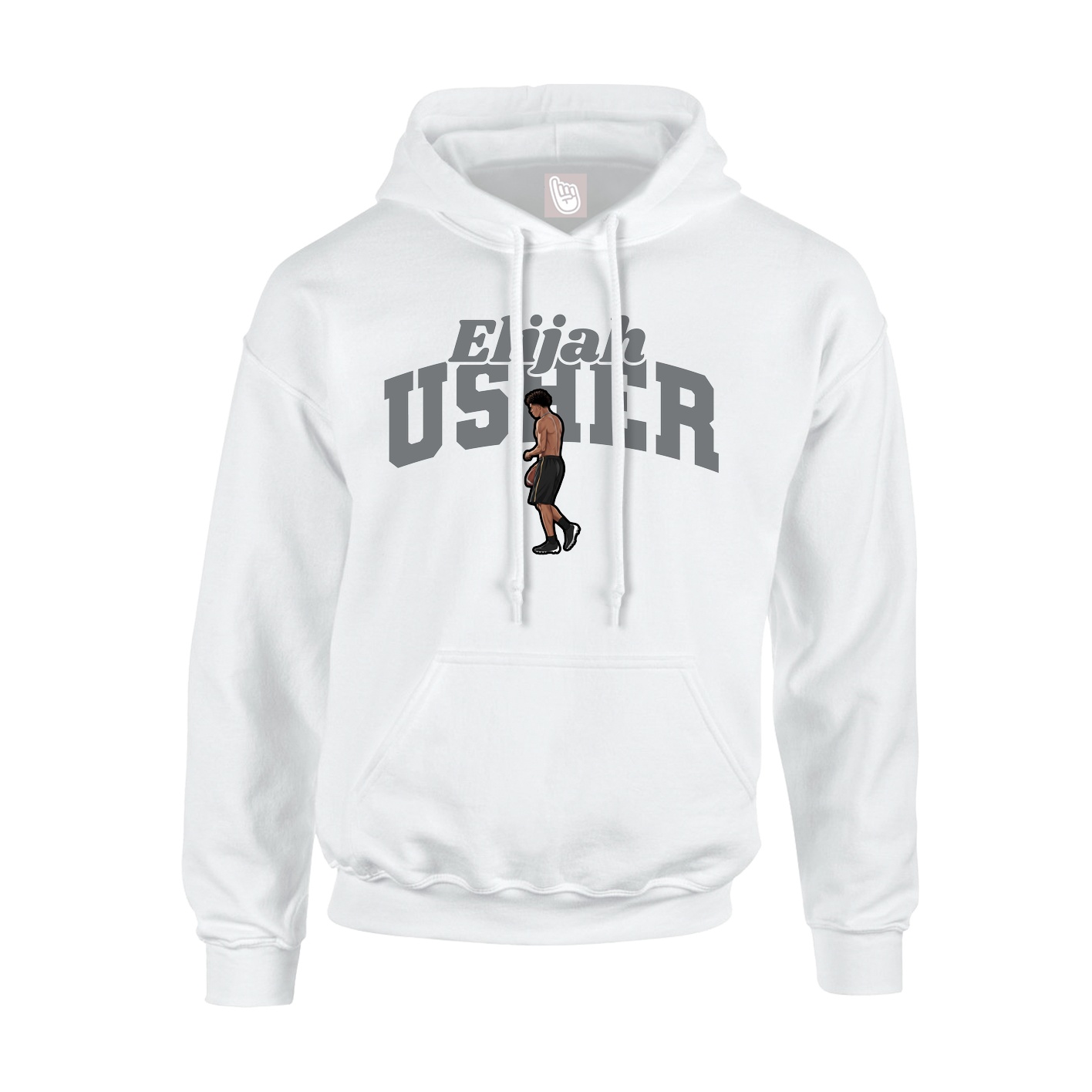 Youth Hoodie — Signature Arch in White