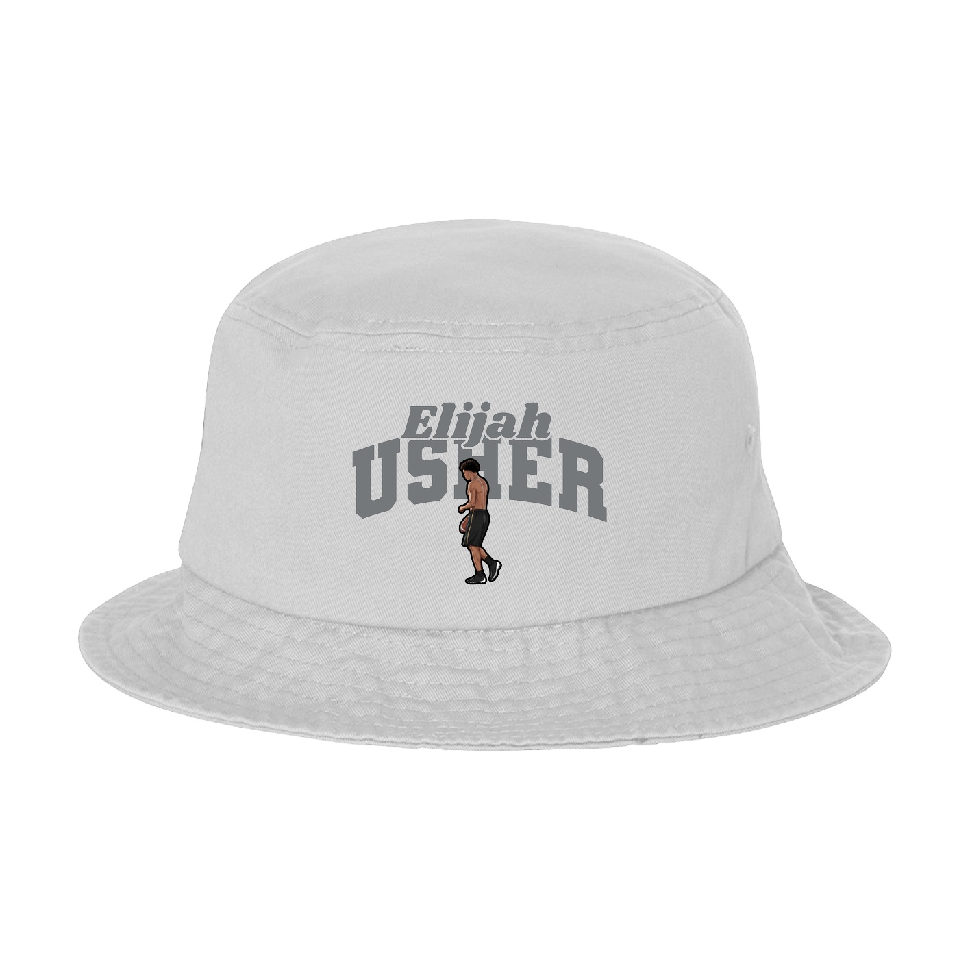 Bucket Cap — Signature Arch in White