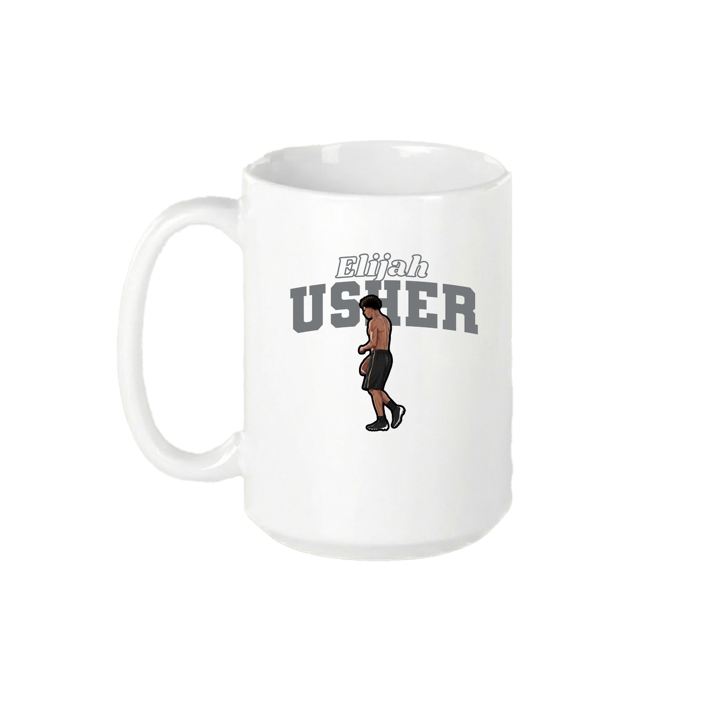 15oz Coffee Mug — Name Arch in White