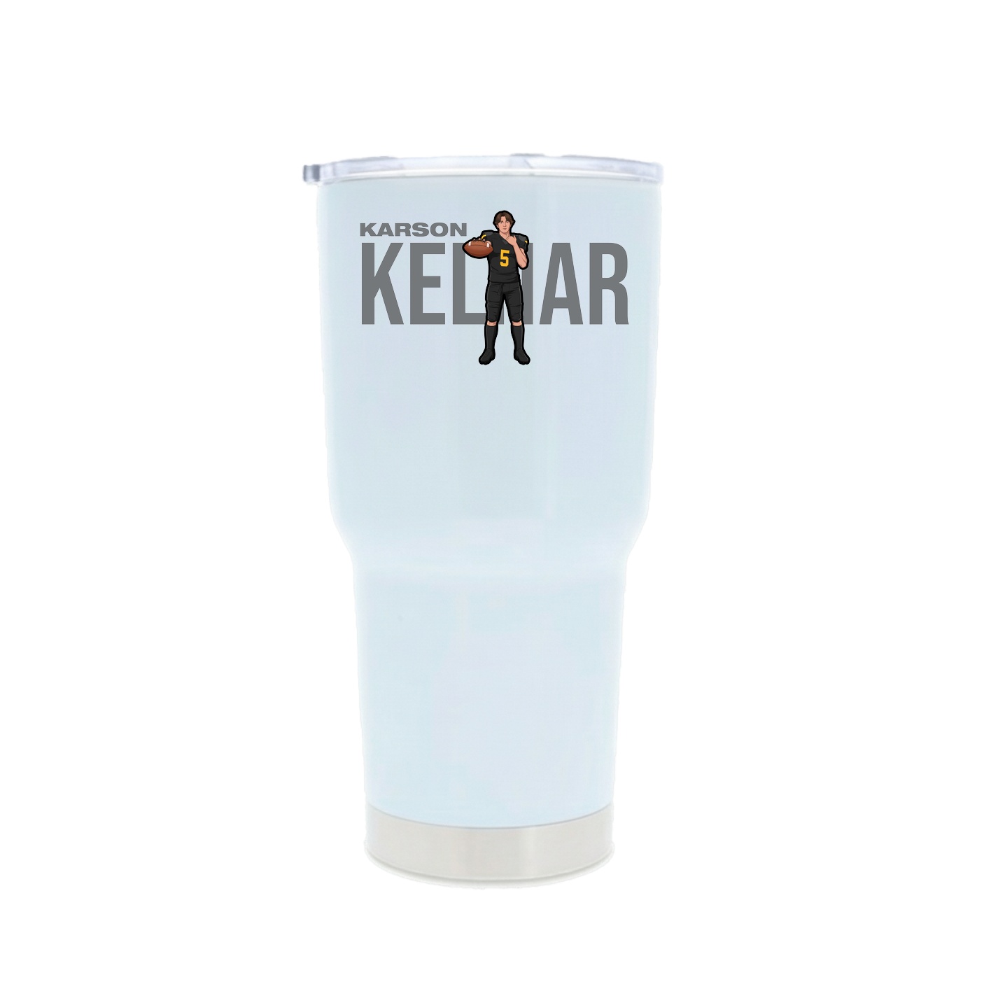 30oz Stainless Steel Tumbler — Player Name in White
