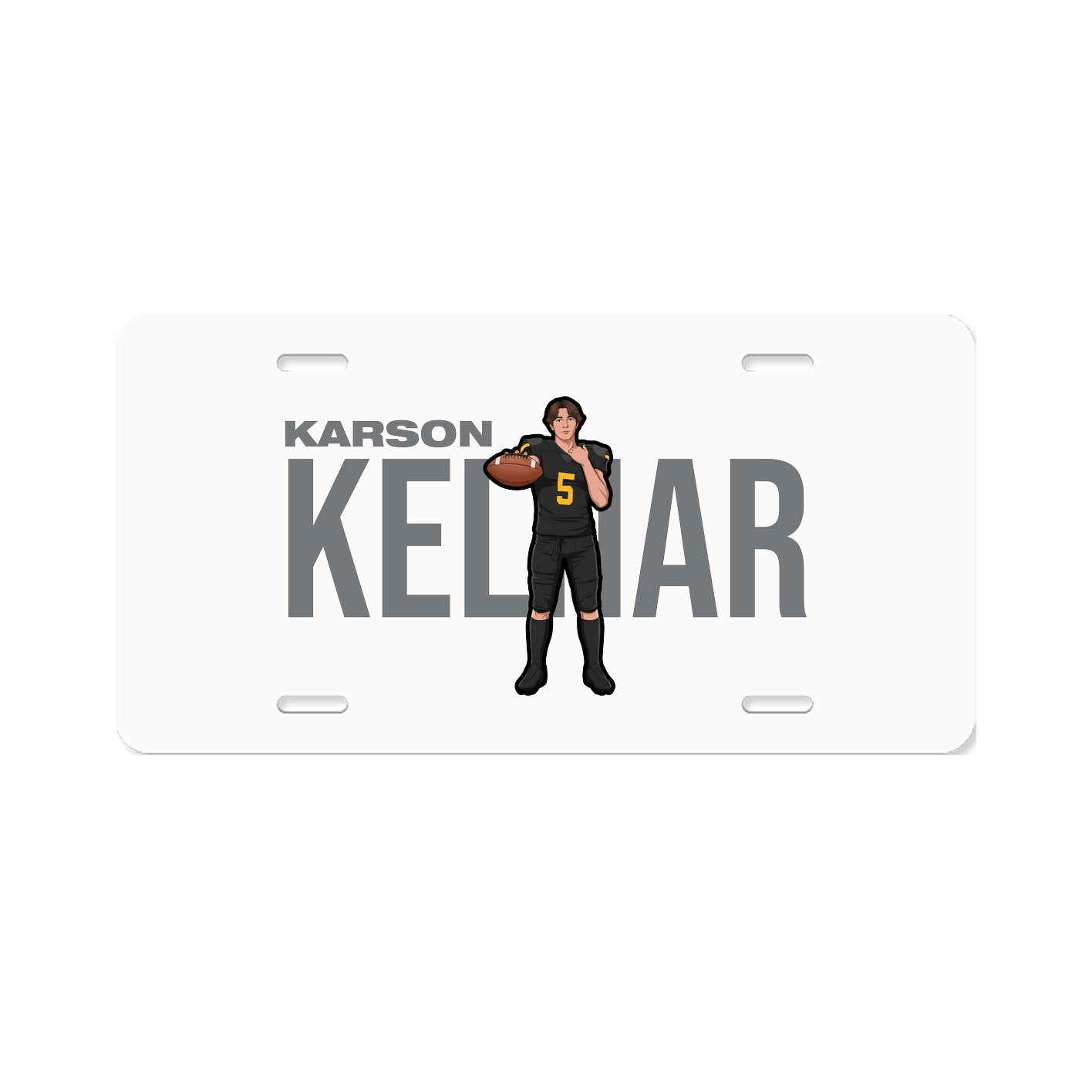 License Plate — Player Name in Classic